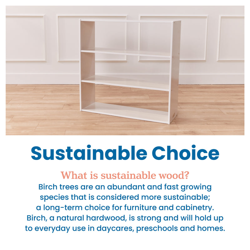 Streamline 3-Shelf Storage Cabinet, 36in High, Double-Sided