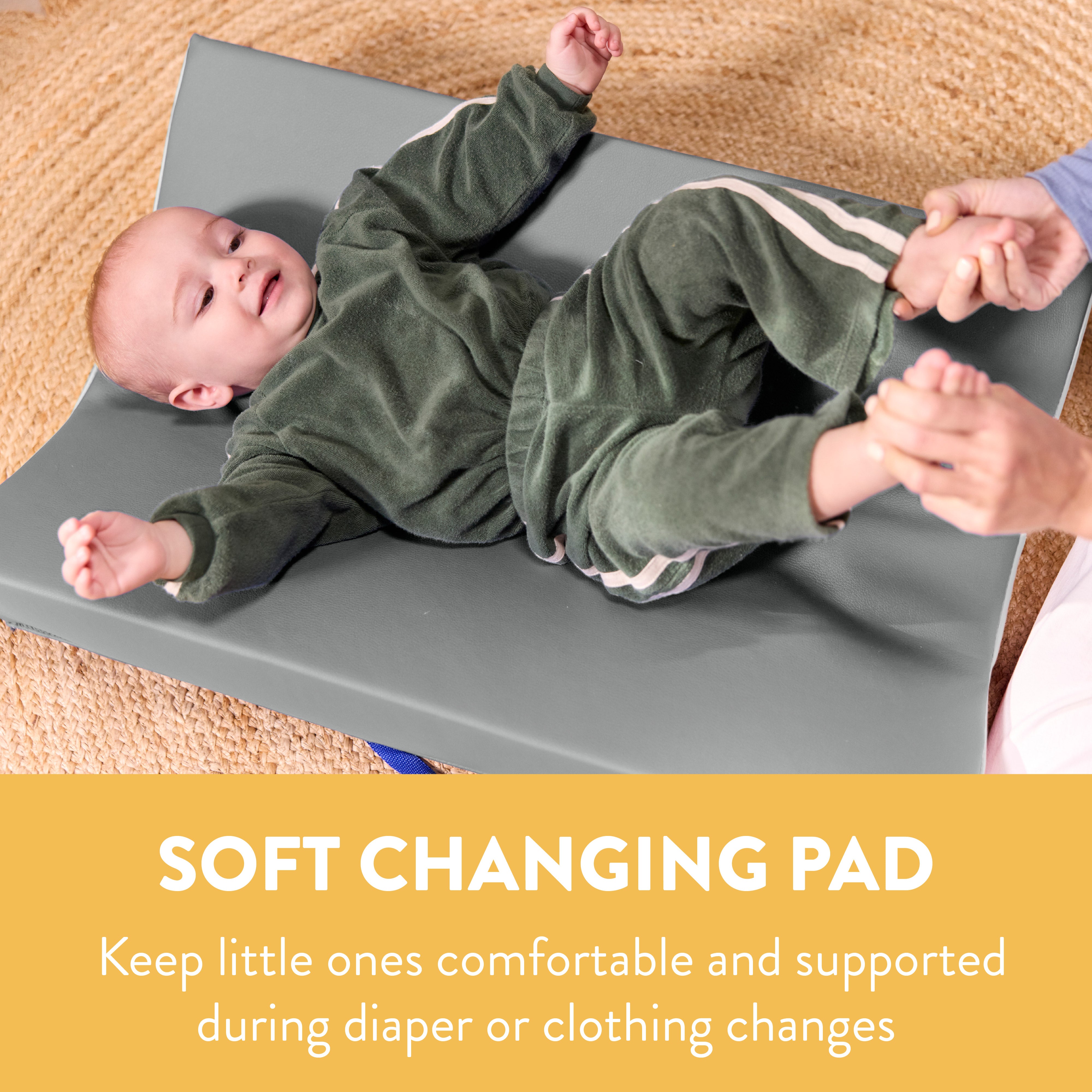 Contoured Portable Baby Changing Pad with Carry Handle