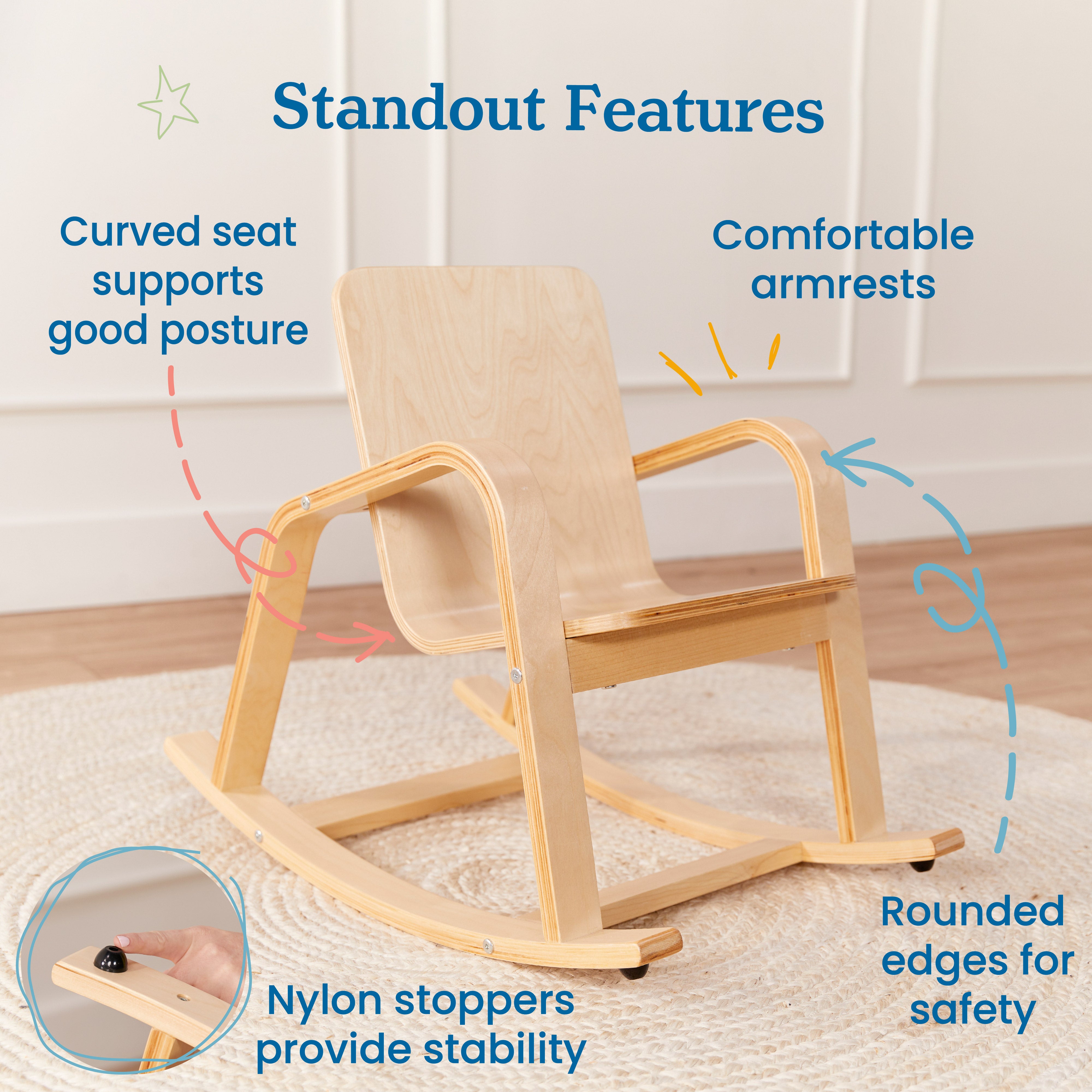 Bentwood Rocking Chair, Kids Furniture