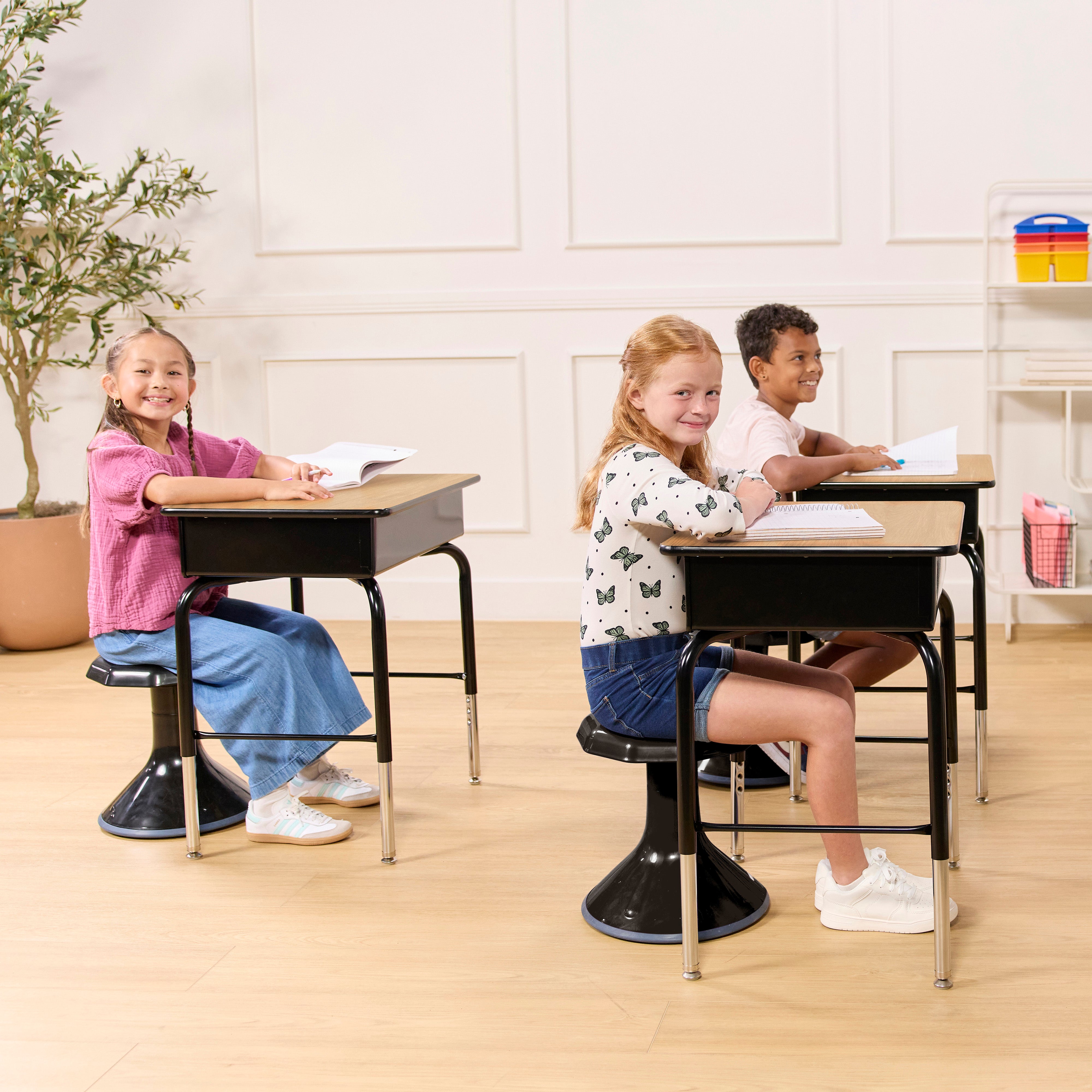 Classroom Package with Open Front Desks and ACE Stools