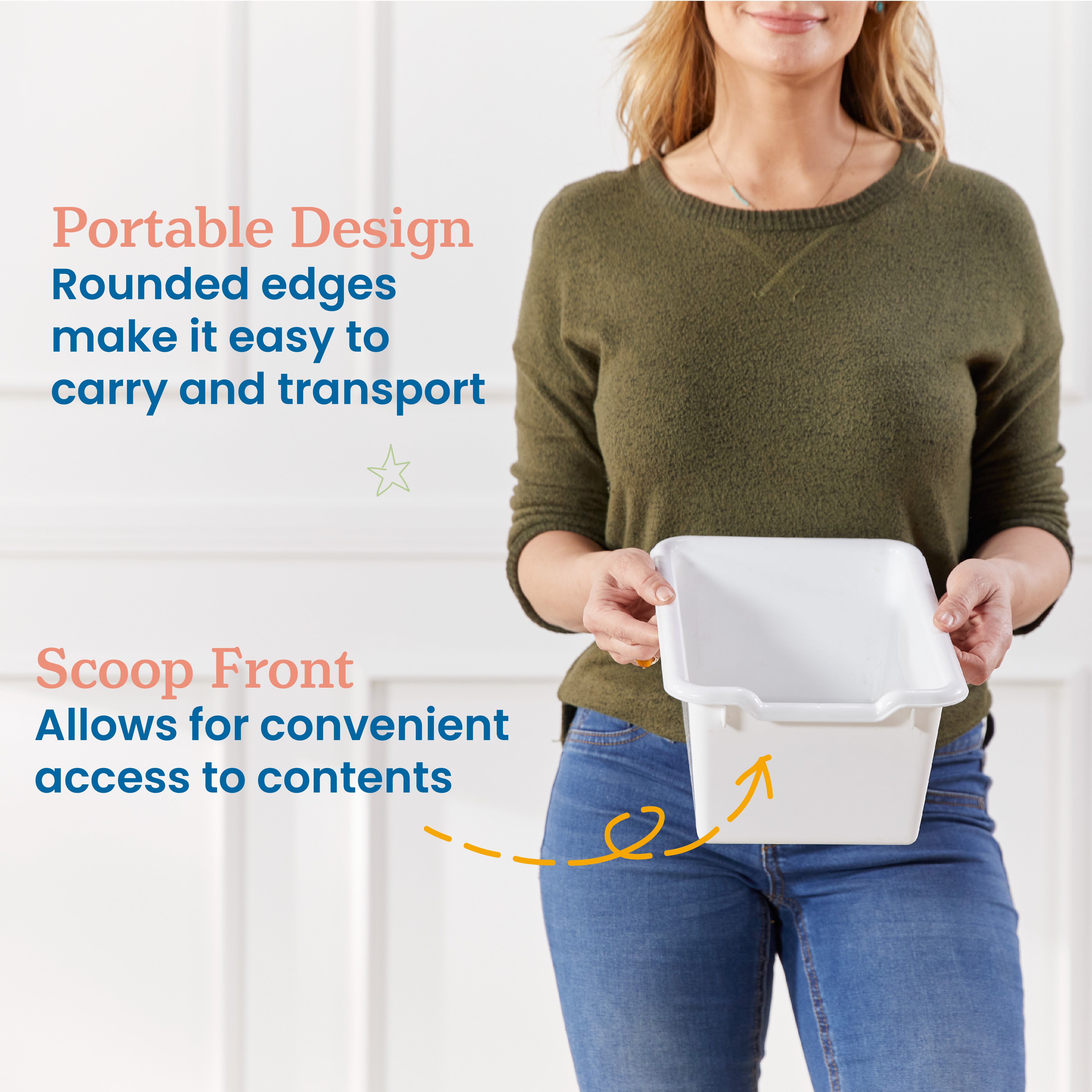 Scoop Front Storage Bins, 25-Piece