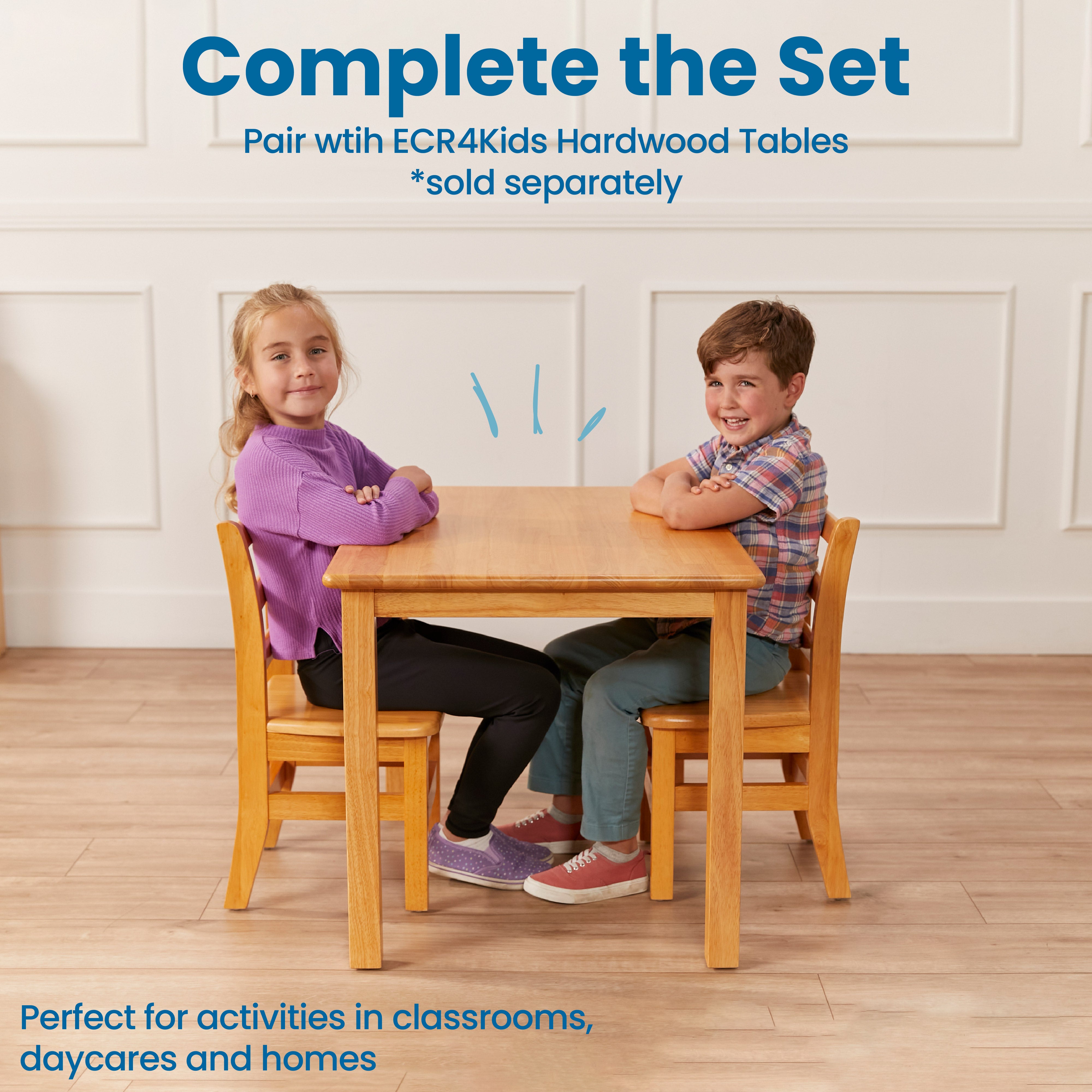 Three Rung Ladderback Chair, 2-Pack - Assembled