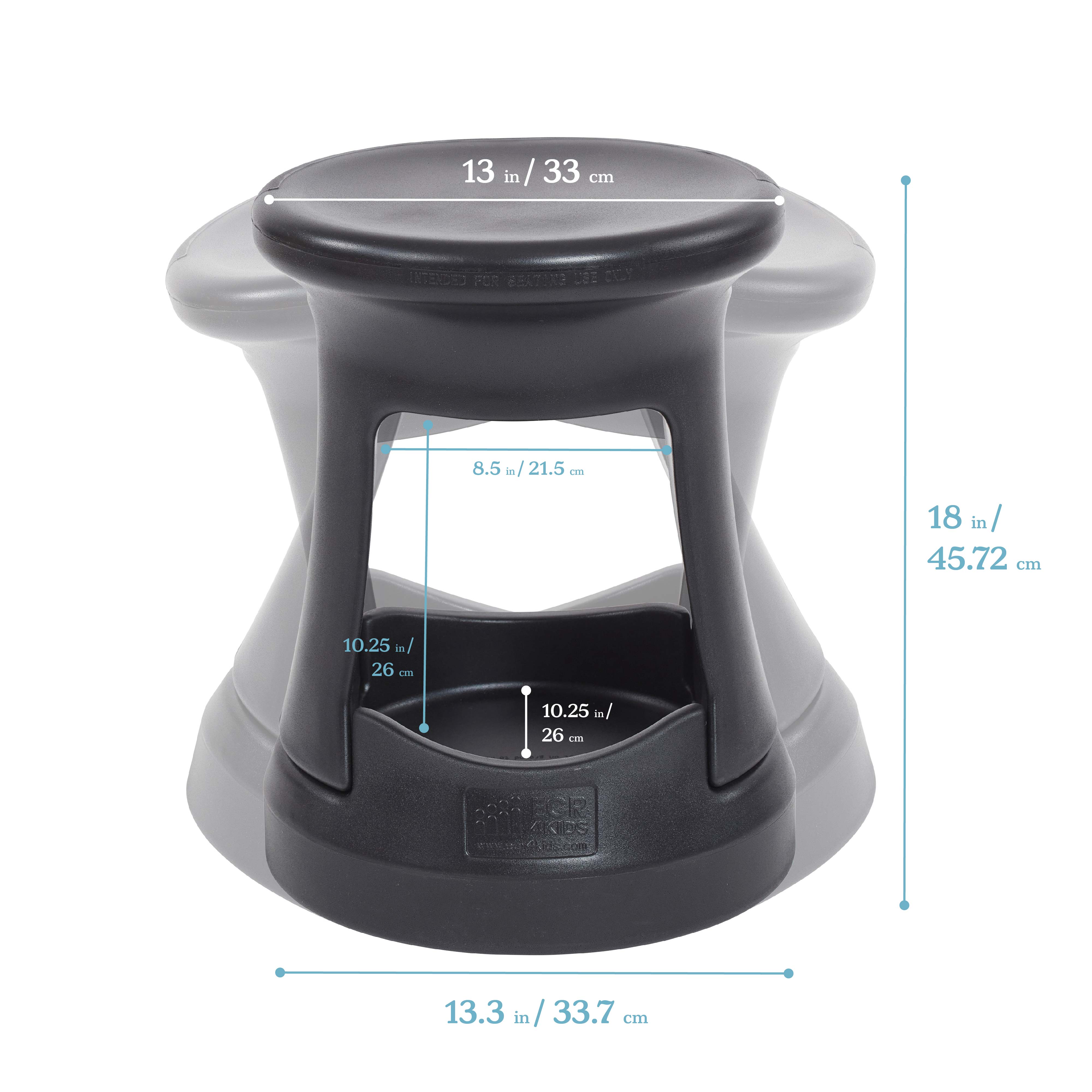 Storage Wobble Stool, 18in Seat Height