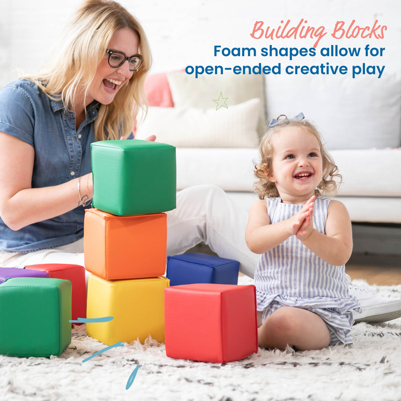 12 Piece Soft Play Blocks Soft Foam Toy Building and Stacking Blocks for  Kids, 1 Unit - Foods Co.