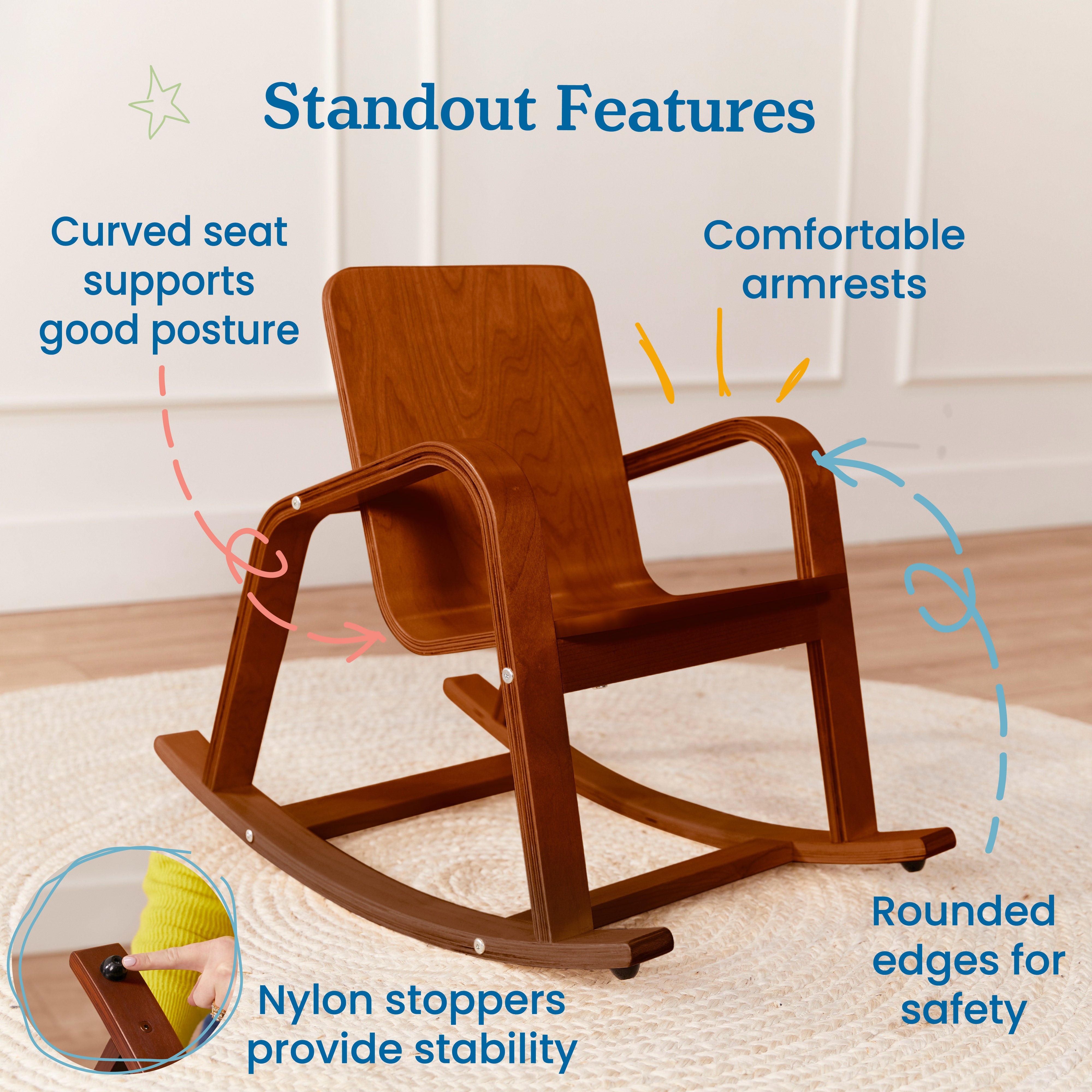 Bentwood Rocking Chair, Kids Furniture