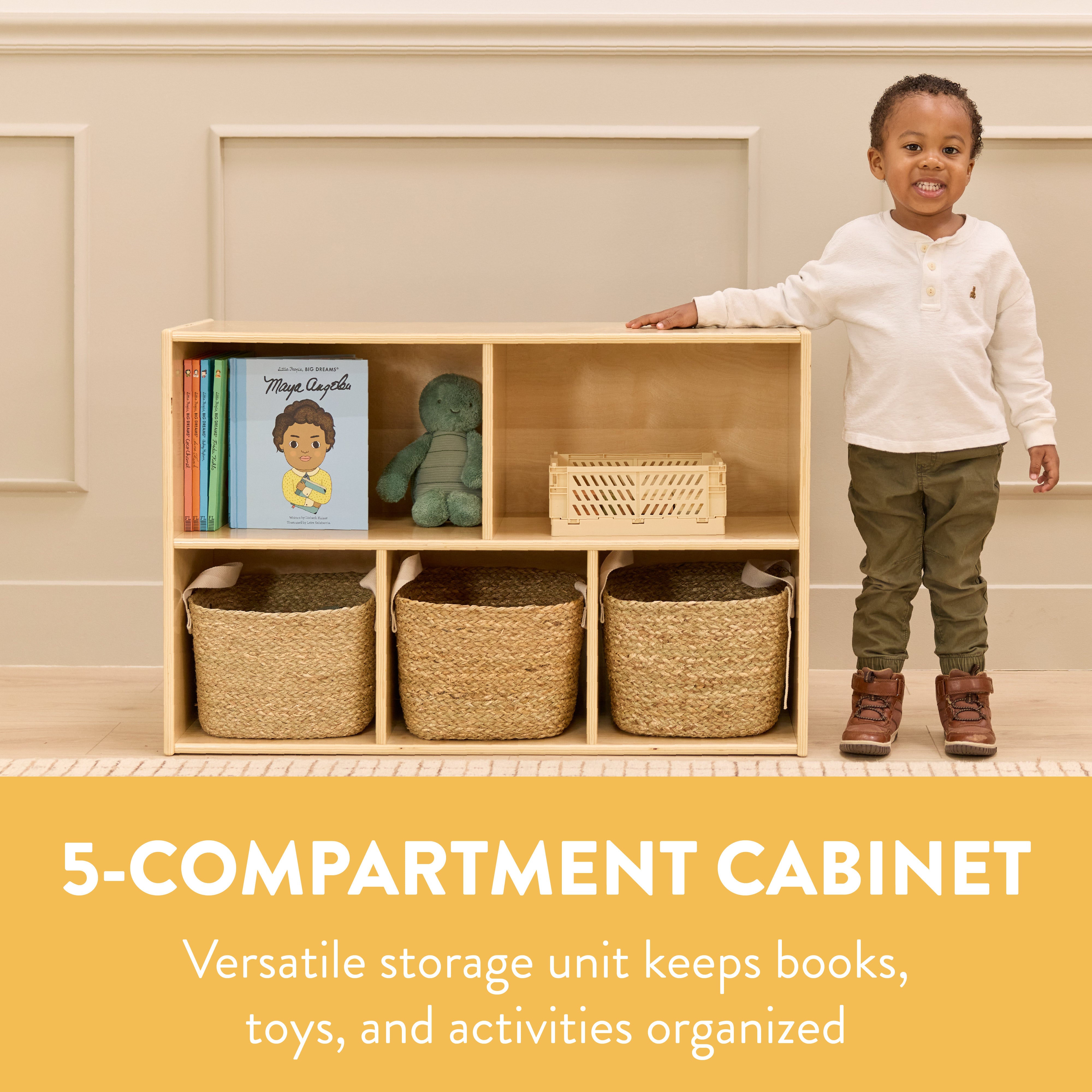 Sleekline 5-Compartment Storage Cabinet, Starter