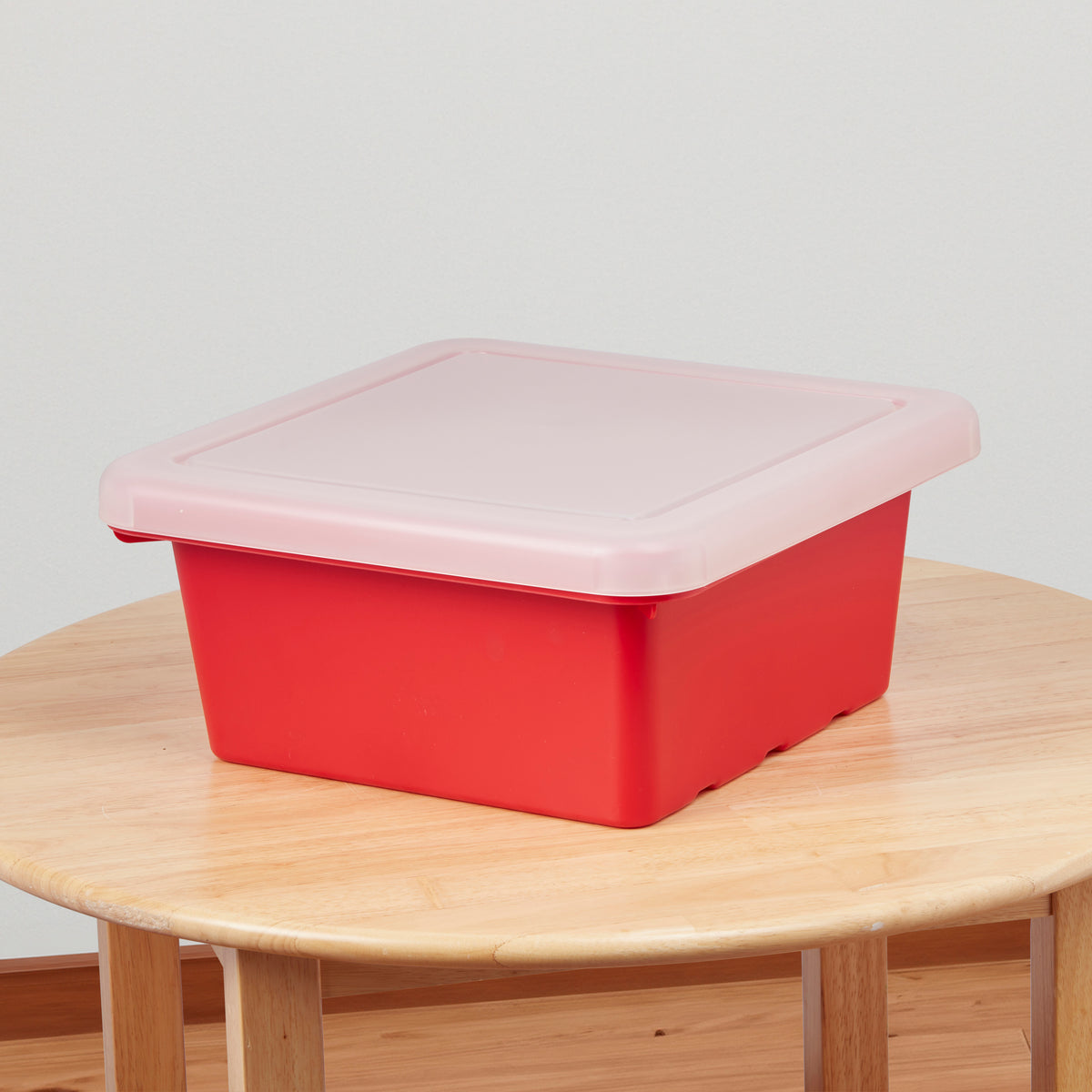 Stackable Square Bins with Non-Snap Lids, 2-Pack