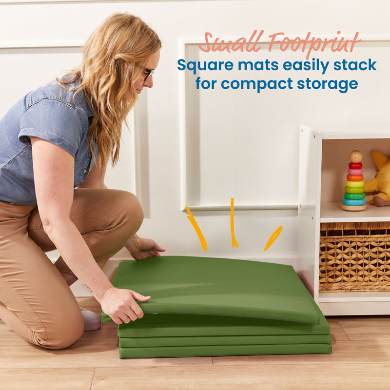 Play Patch Activity Mat Squares, Modular Playmat, 4-Pack