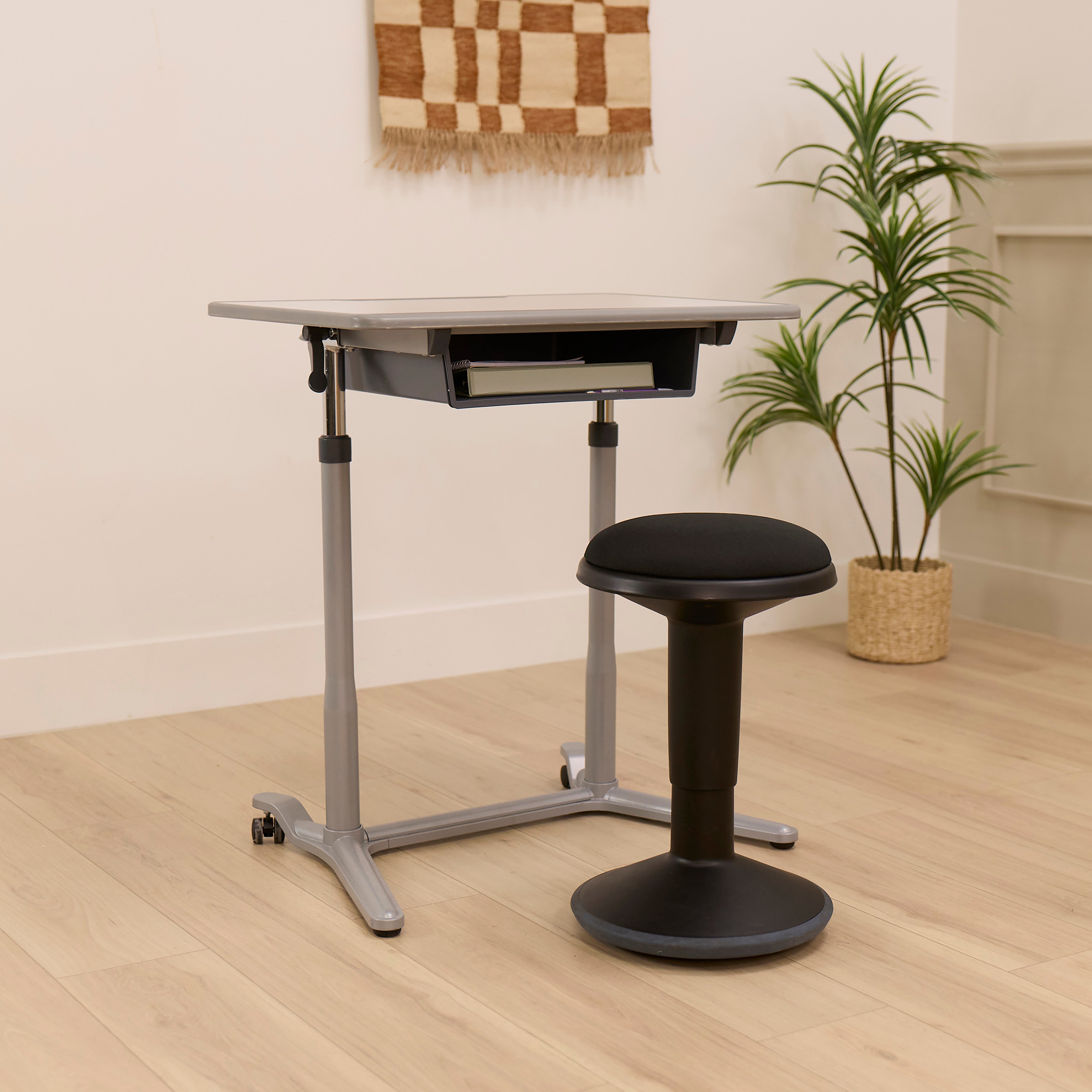 Mobile Adjustable Student Standing Desk