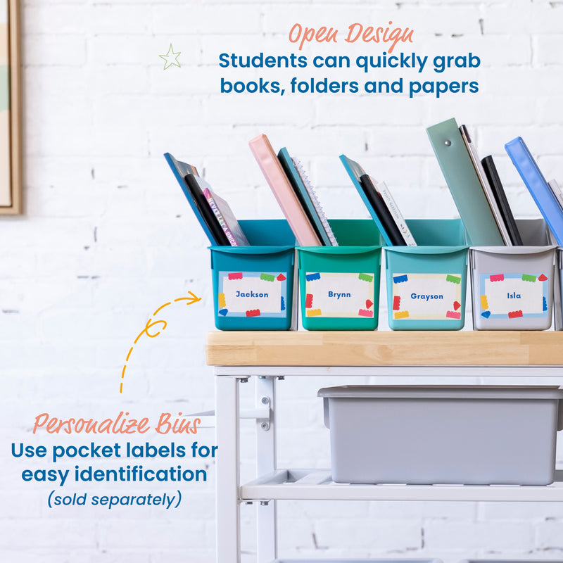 Linking Book Bins, Colorful Connecting Storage