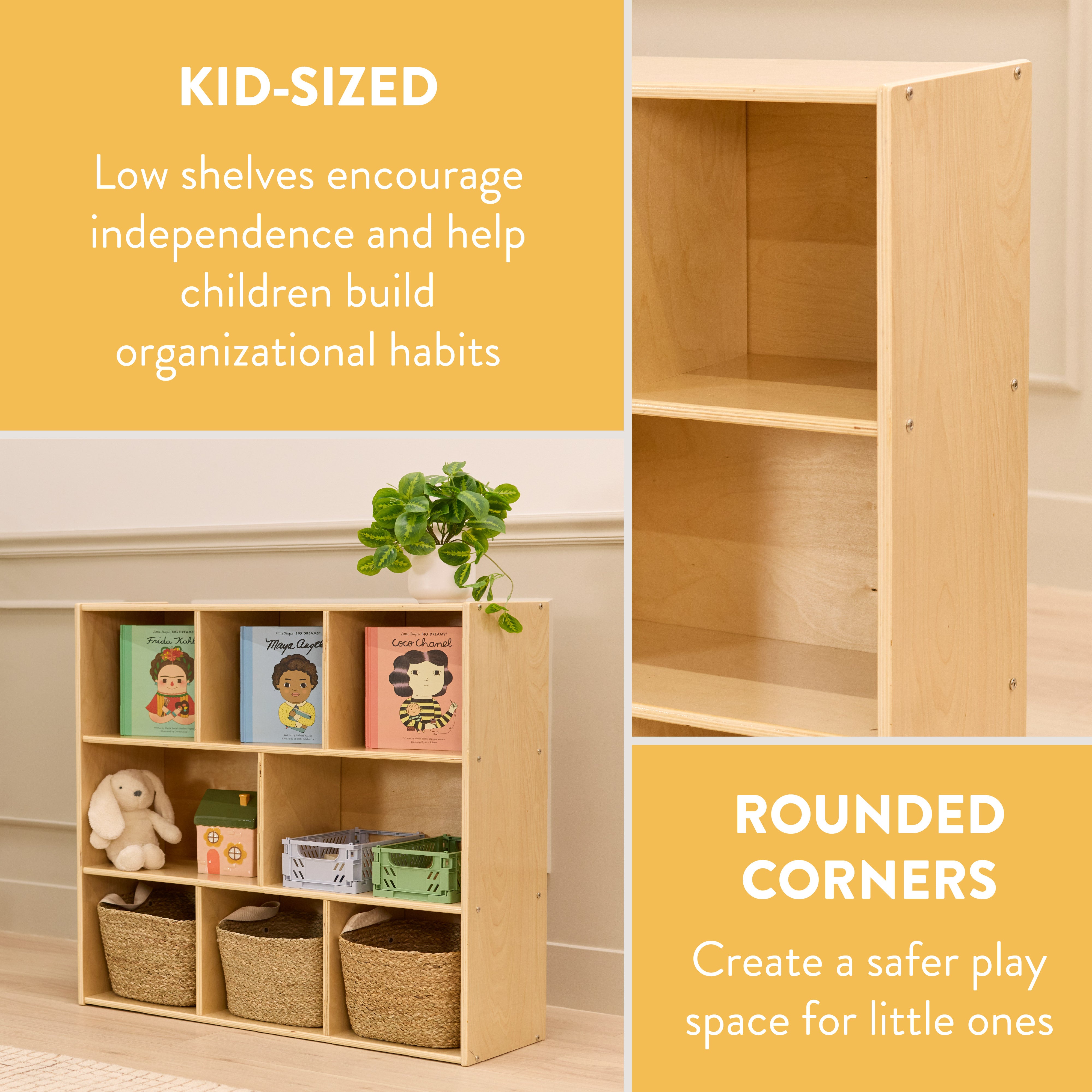 Sleekline 8-Compartment Storage Cabinet, Achiever