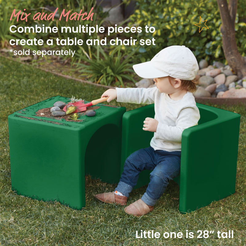 ECR4Kids Tri-Me 3-In-1 Cube Chair, Kids Furniture