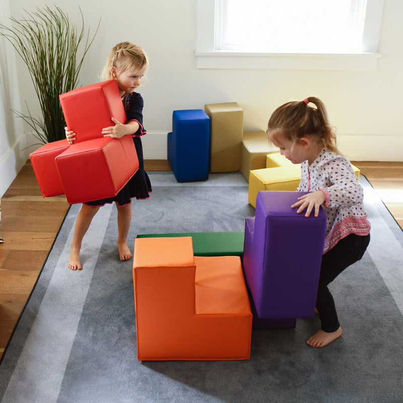 Brainy Soft Foam Blocks, Soma Puzzle Cube, 7-Piece