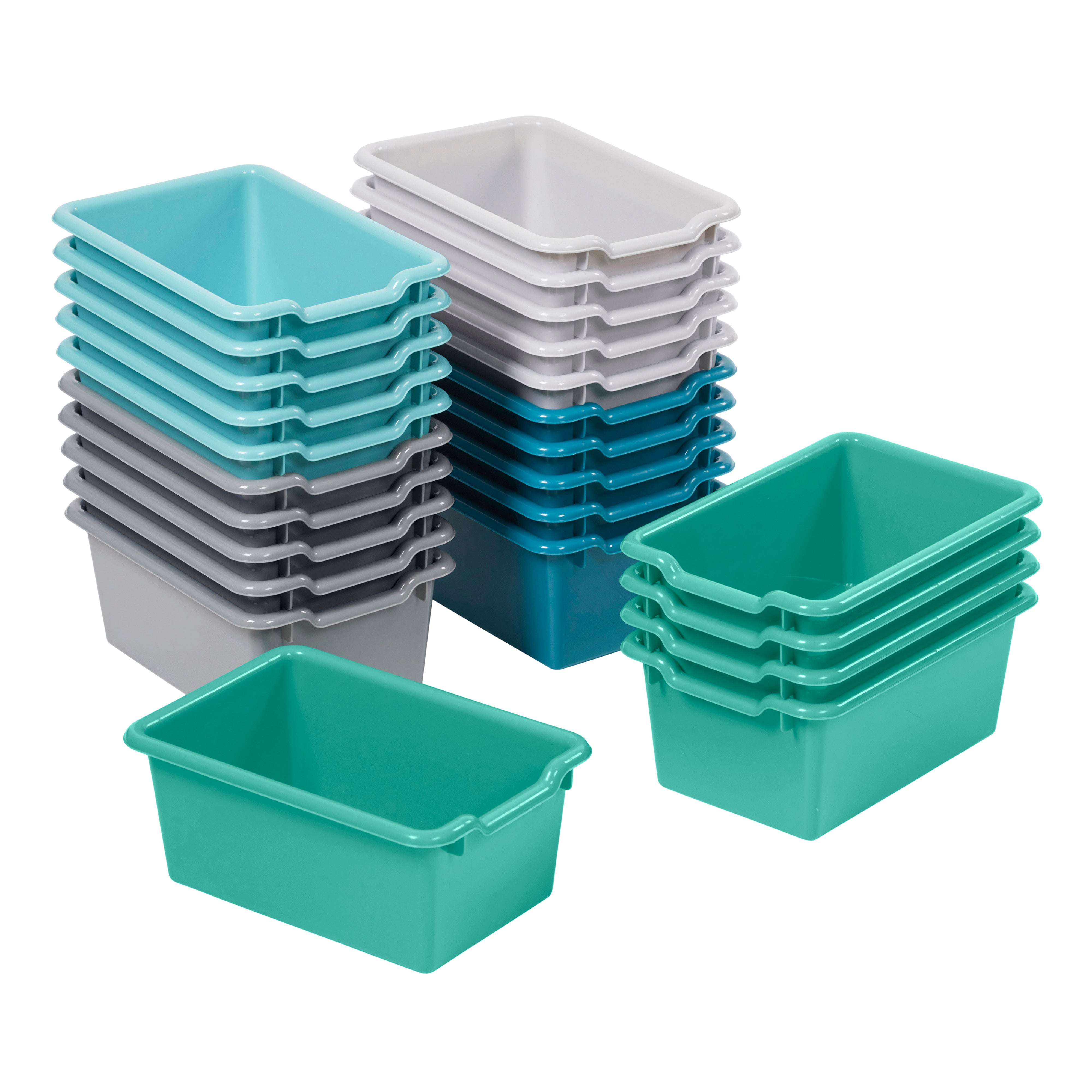 Scoop Front Storage Bins, 25-Piece