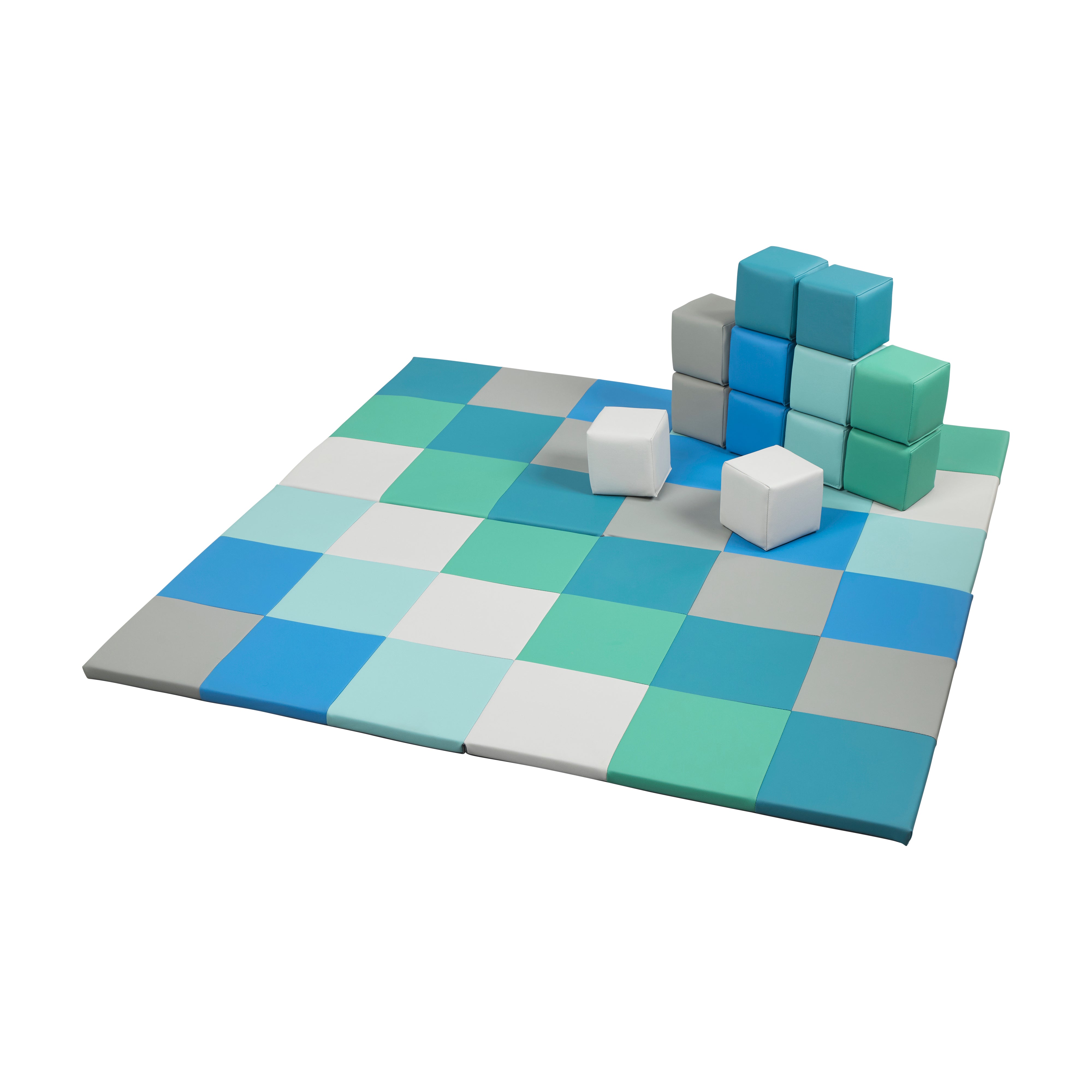 Mosaic Toddler Activity Play Mat and Blocks, 13-Piece