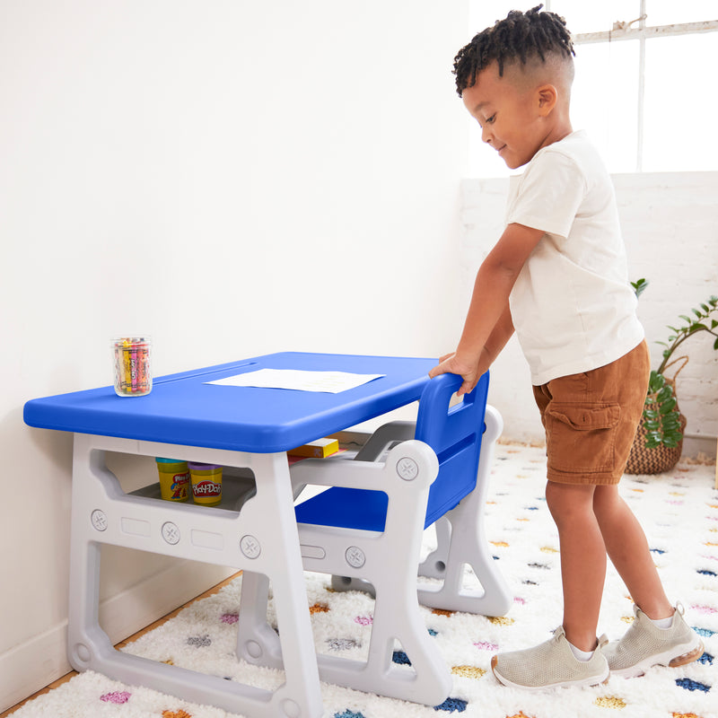 Toddler Plus Desk with Storage and Chair Set