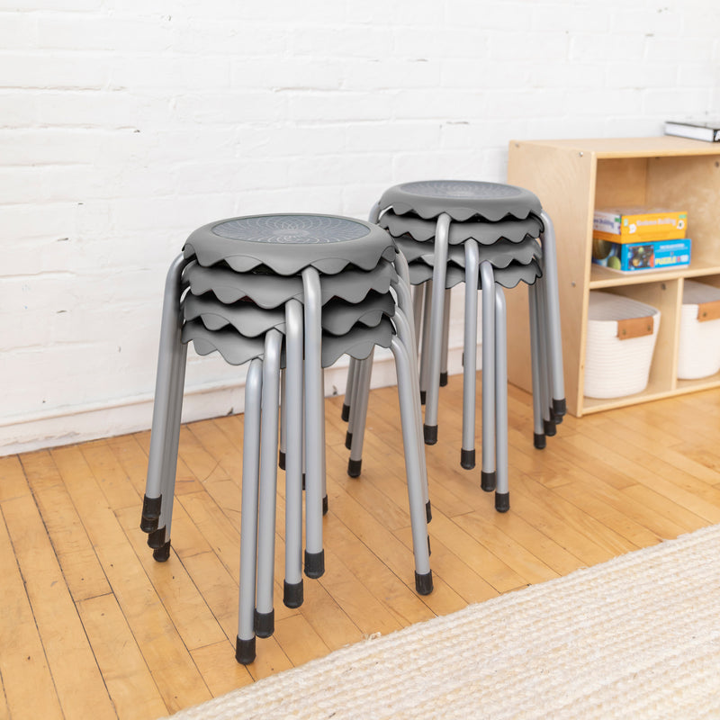 Daisy Stackable Stool Set, Flexible Seating, 8-Piece