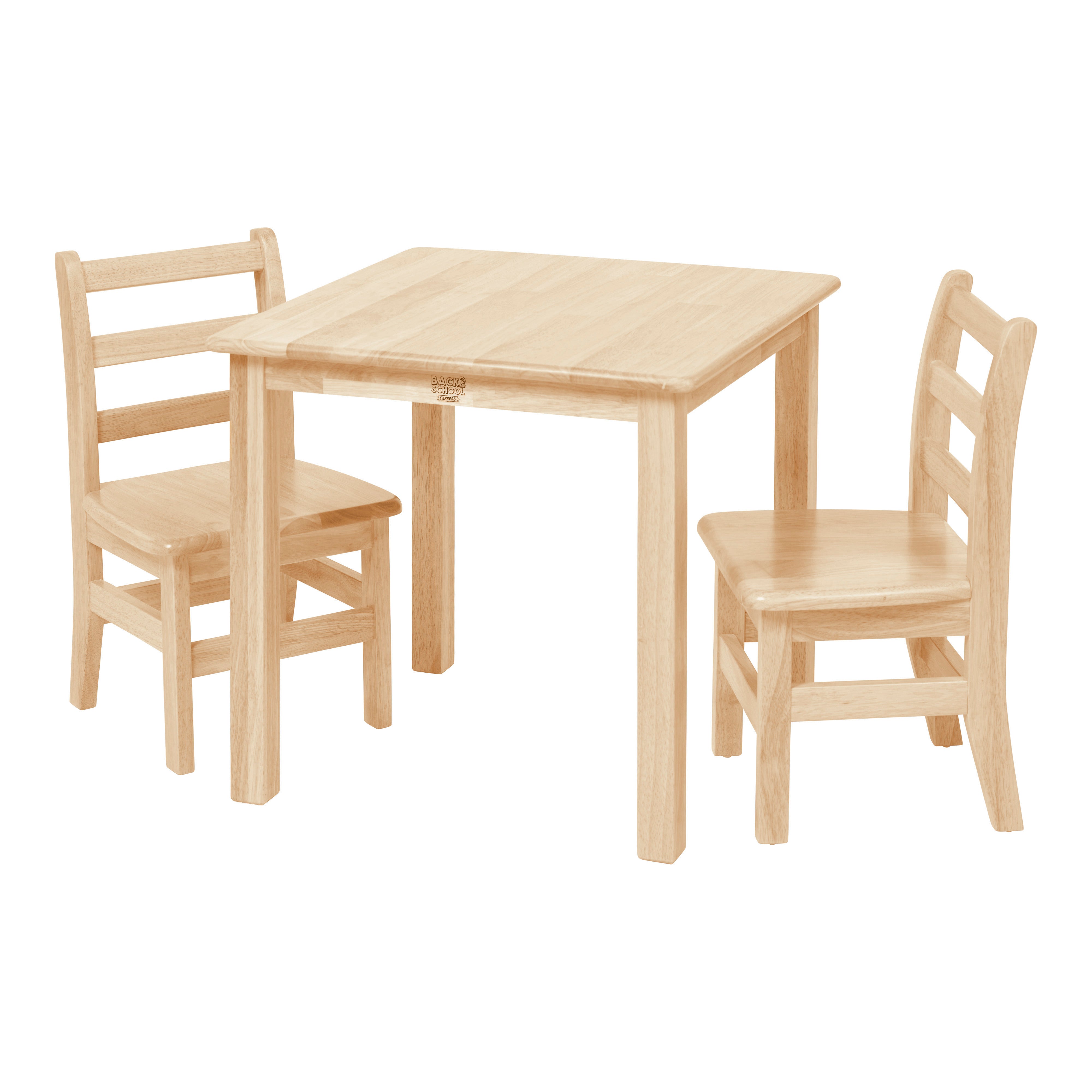 Wooden Activity Table and 12in Chairs, 3-Piece
