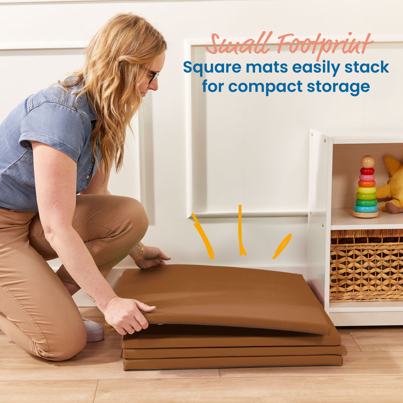 Play Patch Activity Mat Squares, Modular Playmat, 4-Pack