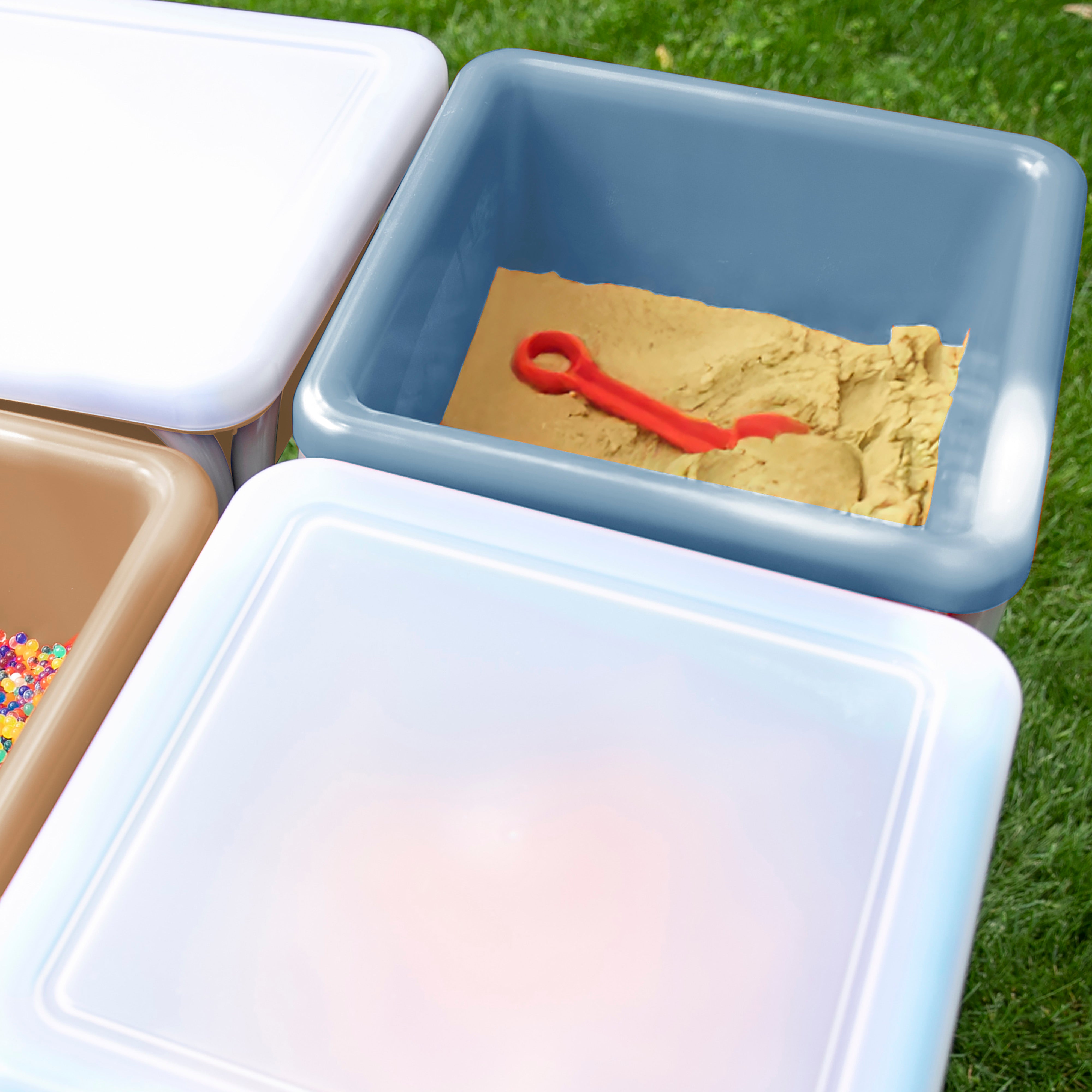 Adjustable Quad Sensory Tables with Lids