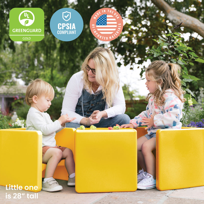 ECR4Kids Tri-Me 3-In-1 Cube Chair, Kids Furniture