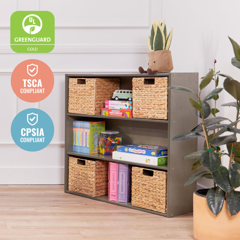 Streamline 2-Shelf Storage Cabinet with Back, 36in High