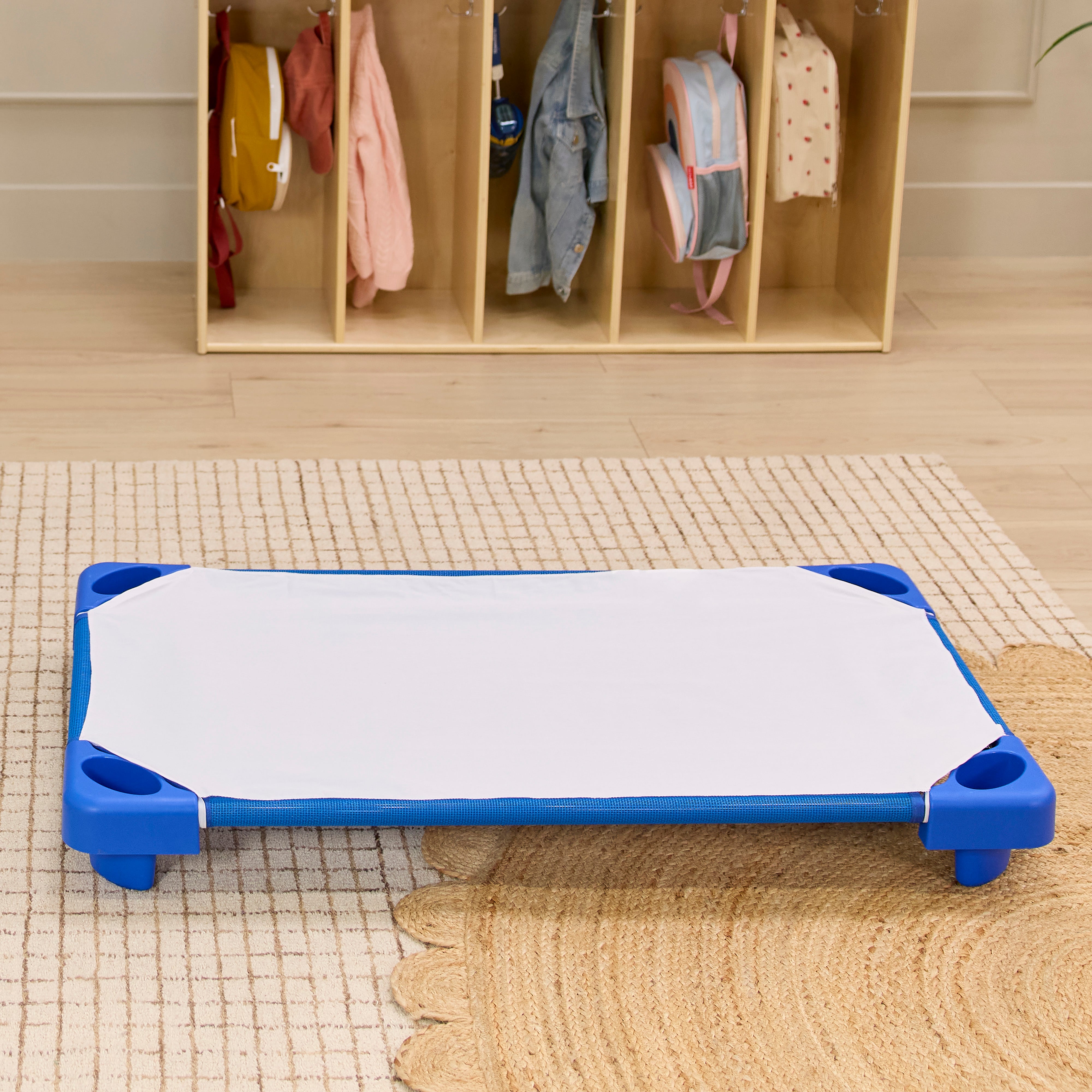 Sleepline Stackable Toddler Cots with Sheet, Ready-to-Assemble, 6-Pack