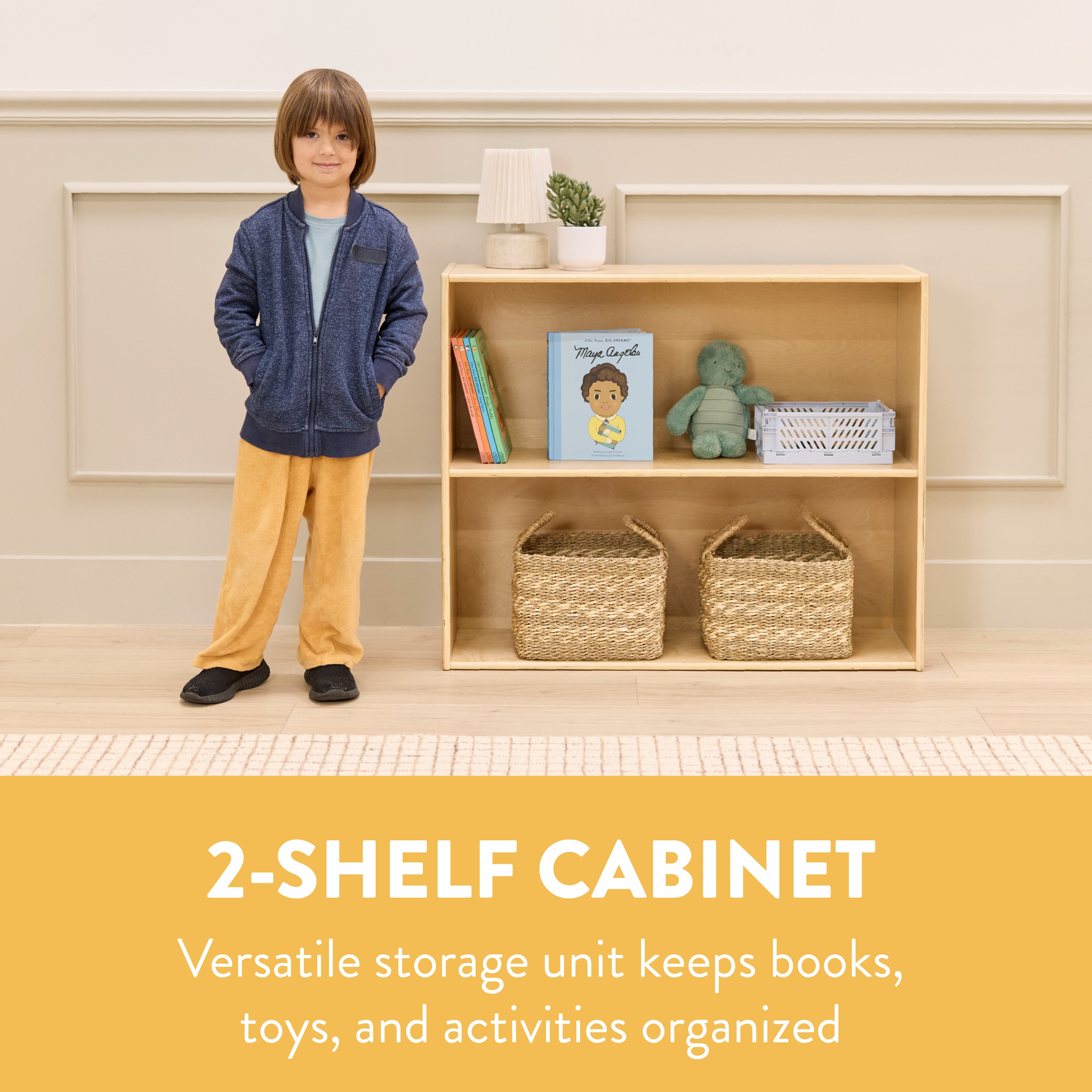 Sleekline 2-Shelf Storage Cabinet, 30in H