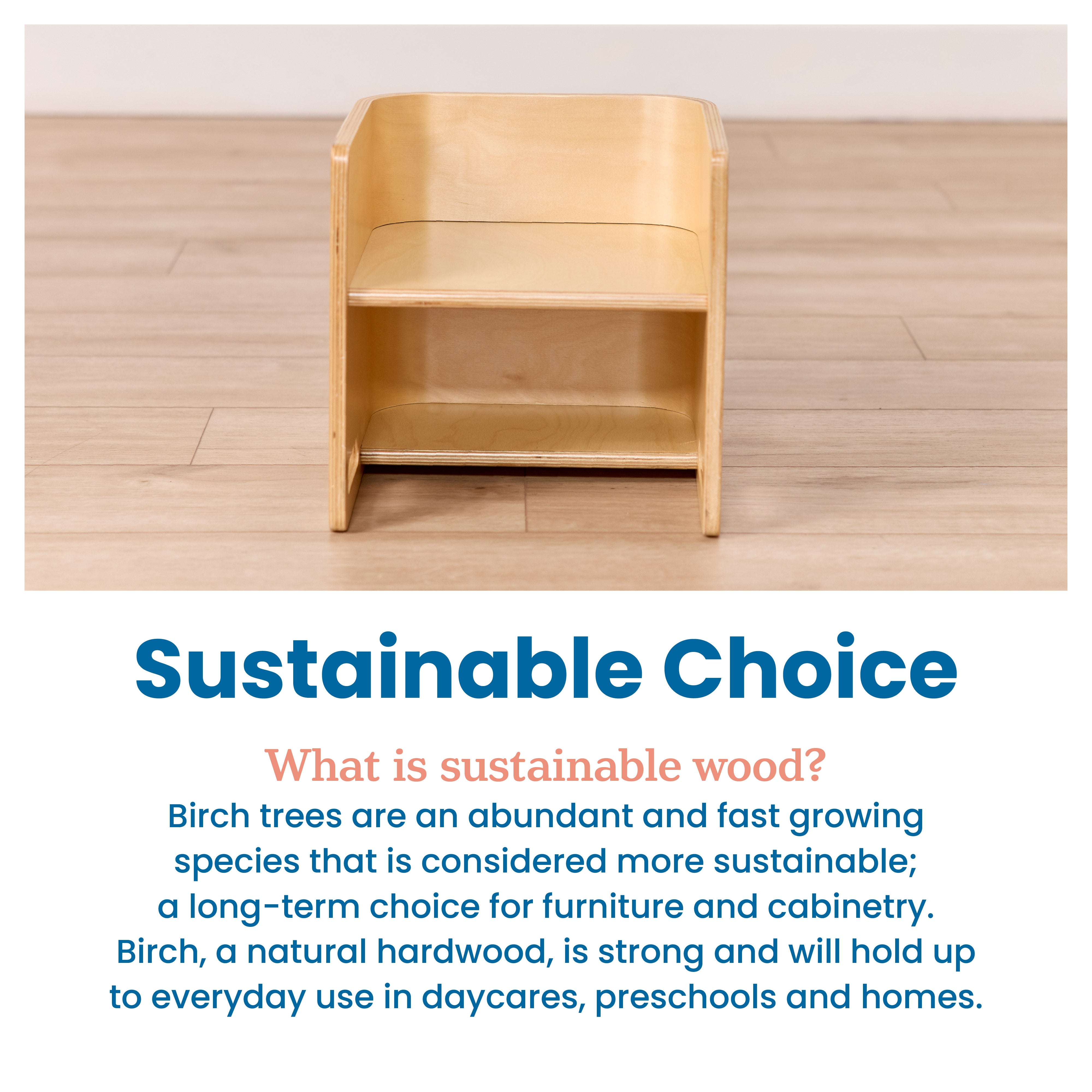 Bentwood Multipurpose Cube Chair