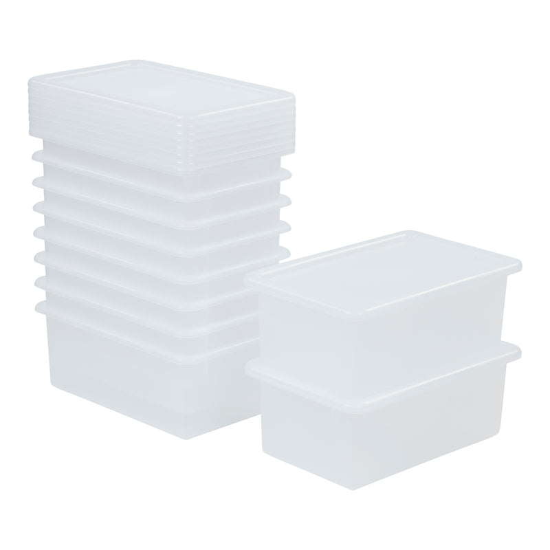 Cubby Storage Bin with Lid, Multipurpose Organization, 10-Pack