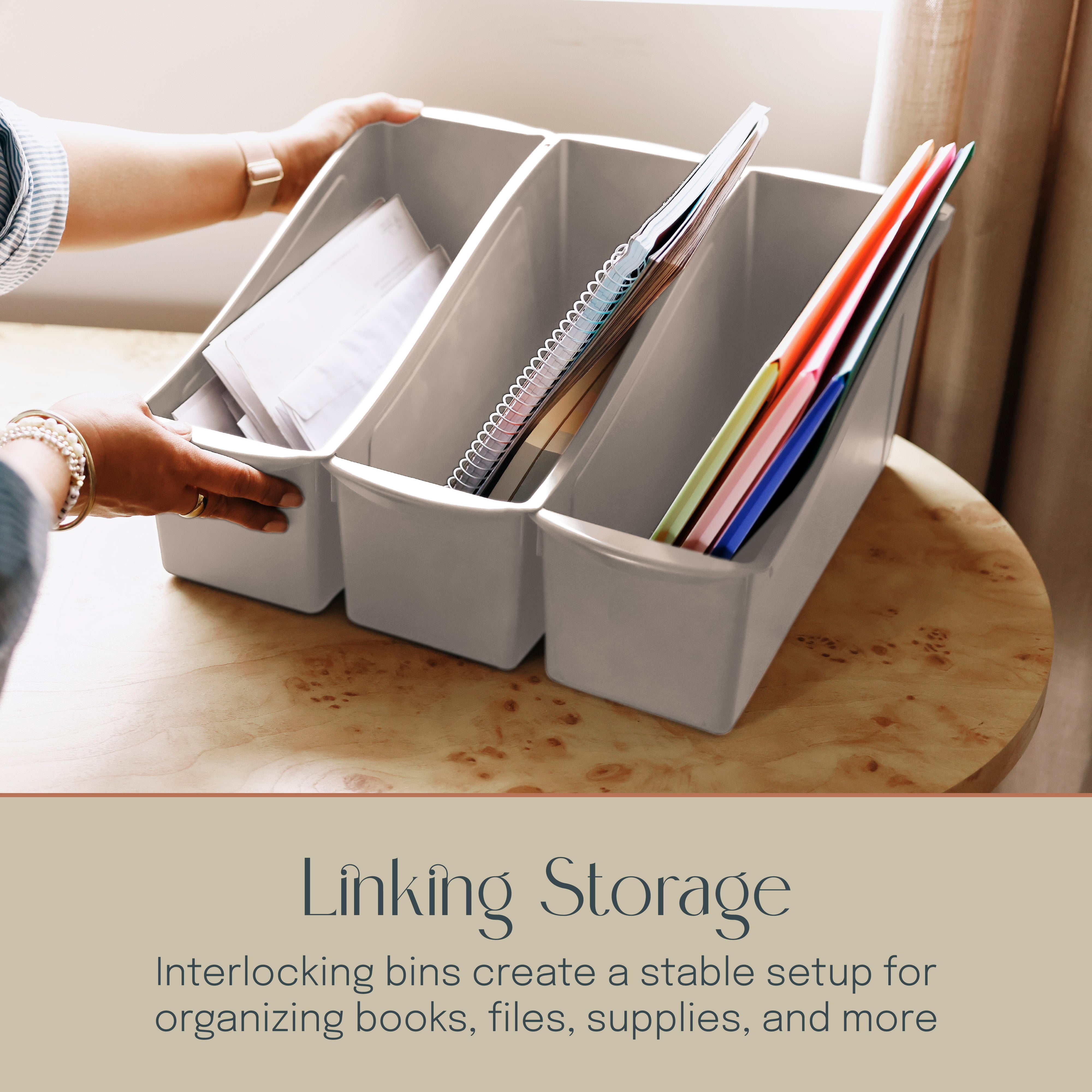 Linking Storage Book Bins, 10-Piece