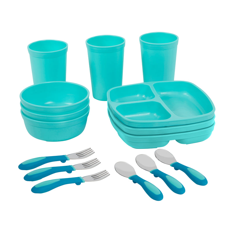 My First Meal Pal Toddler Tableware and Utensils Set, BPA-Free and Dishwasher Safe, 15-Piece