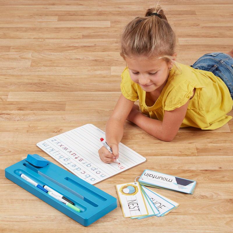 Printing Practice Station, Children's Learn to Write Dry-Erase Board and Flashcards