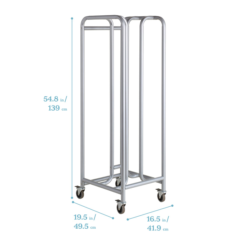 The Surf Storage Rack, Stores 30 Portable Lap Desks, Cart with Rolling and Locking Casters