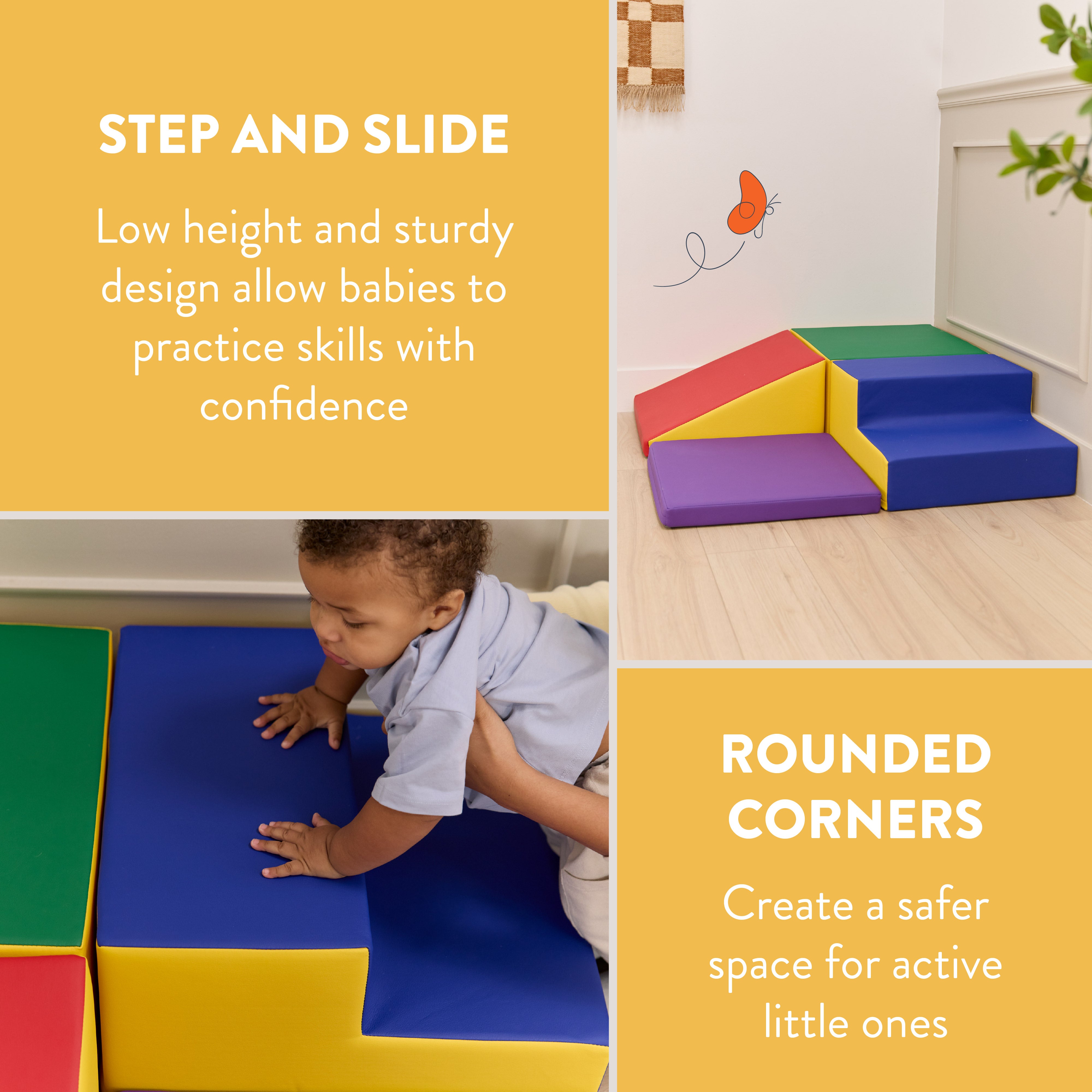 Little Haven Step & Slide Corner Climber, 4-Piece