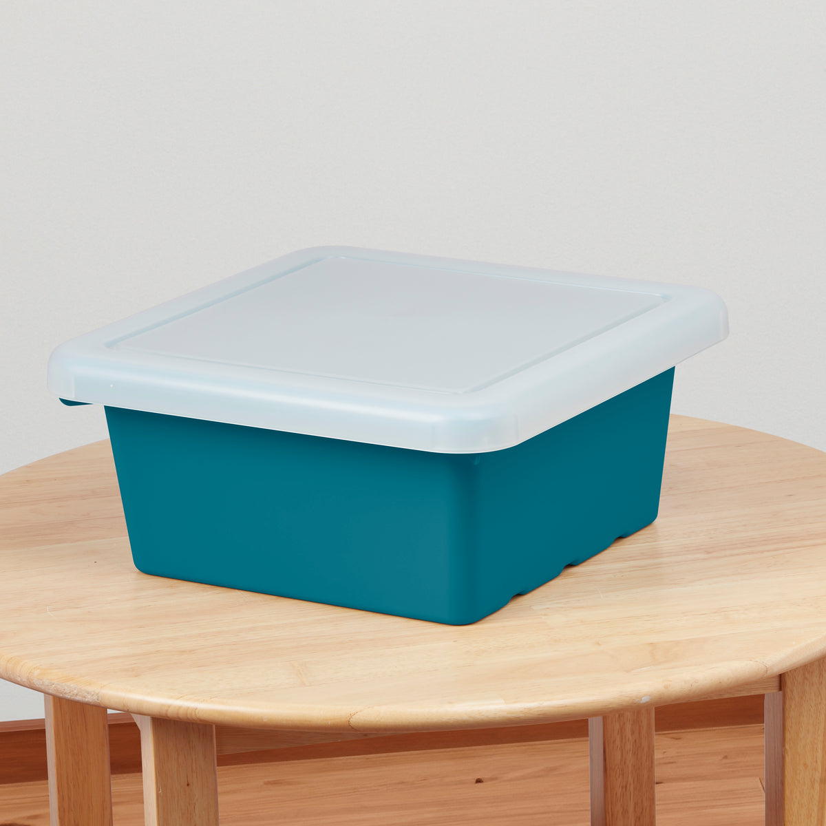 Stackable Square Bins with Non-Snap Lids, 2-Pack