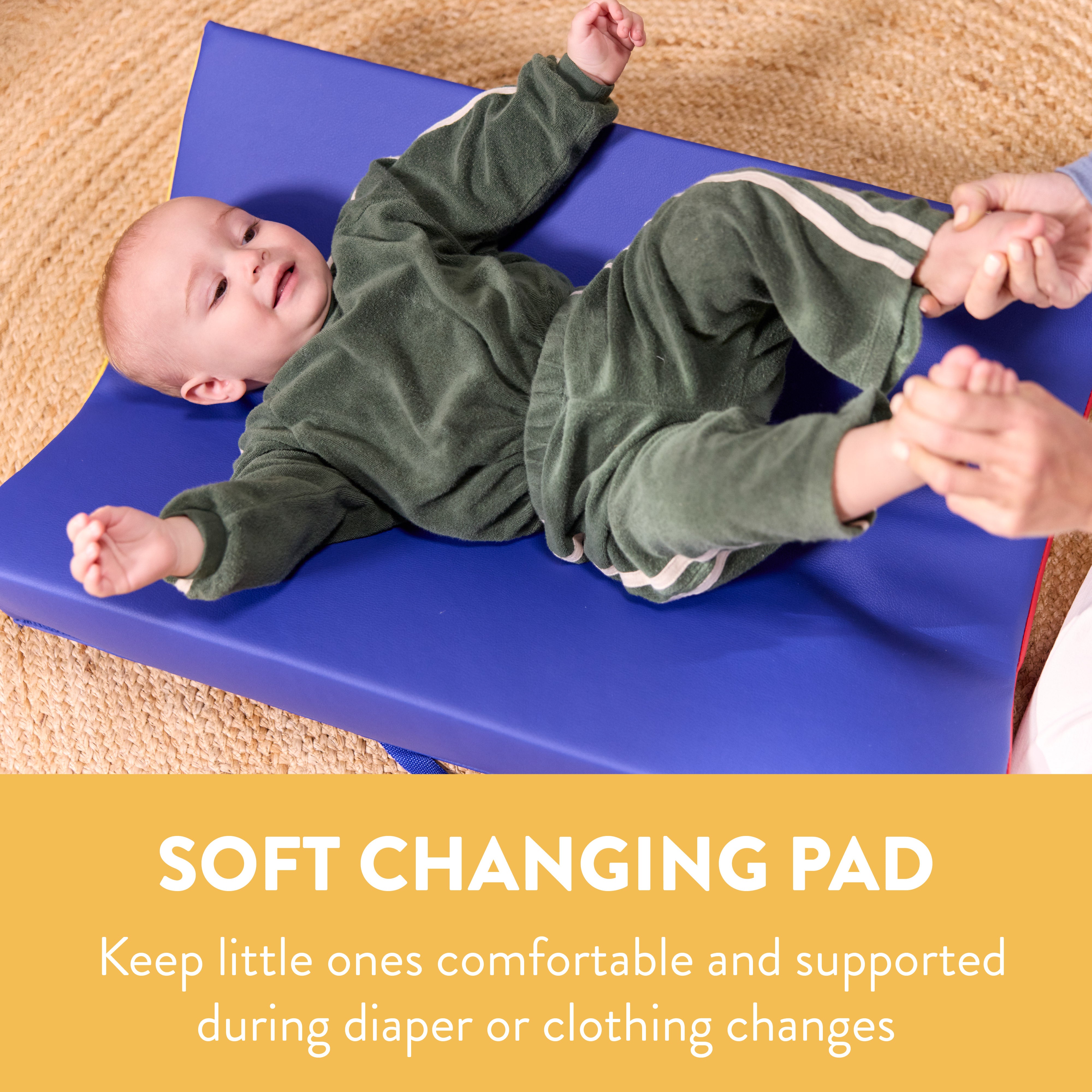 Contoured Portable Baby Changing Pad with Carry Handle