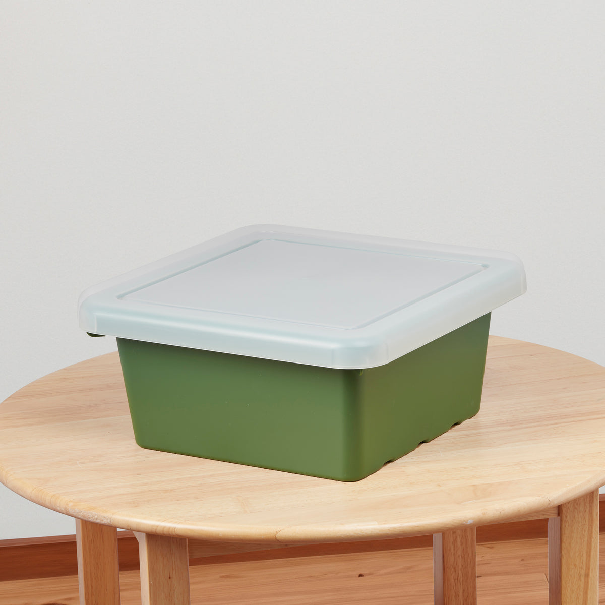 Stackable Square Bins with Non-Snap Lids, 2-Pack