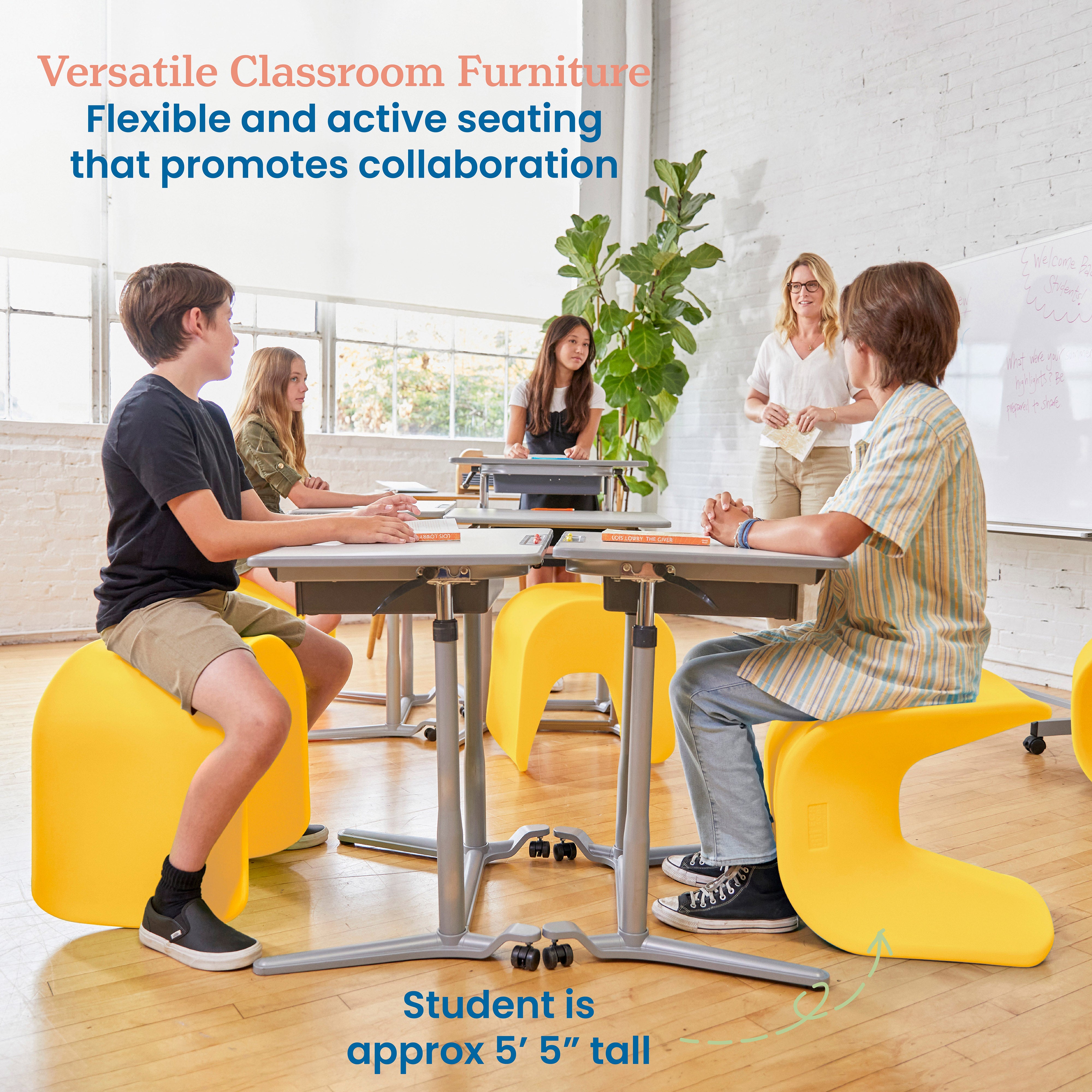 Wave Seat, 18in - 19.6in Seat Height, 2-Pack