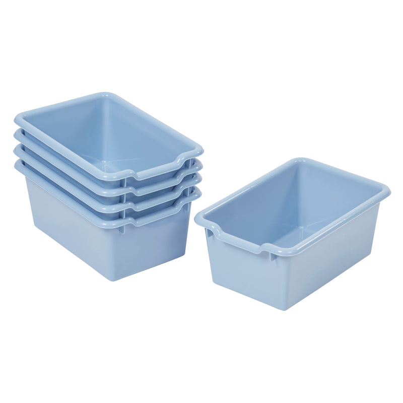 Scoop Front Storage Bins, Multipurpose Organization, 5-Pack