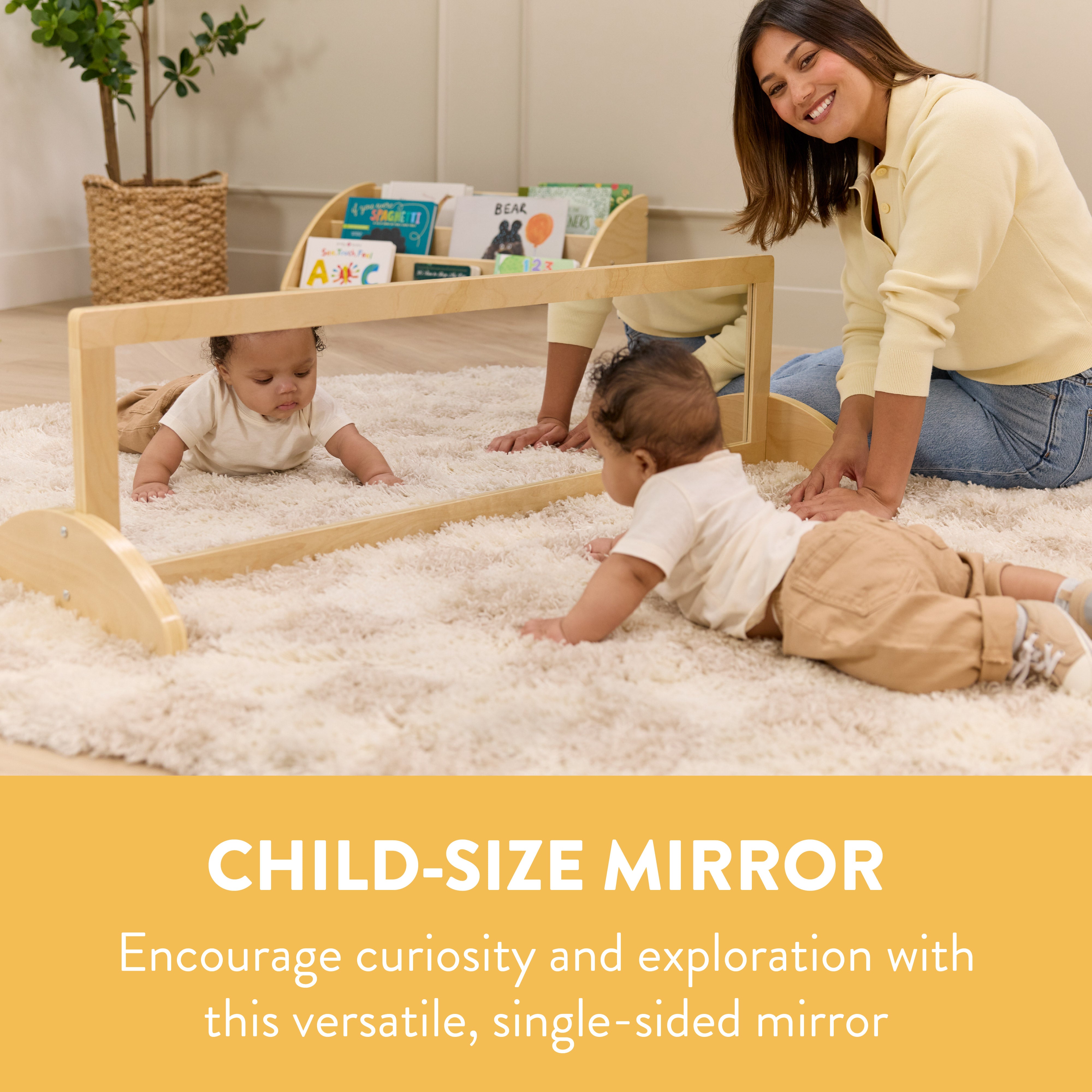 Single-Sided Bi-Directional Baby Mirror