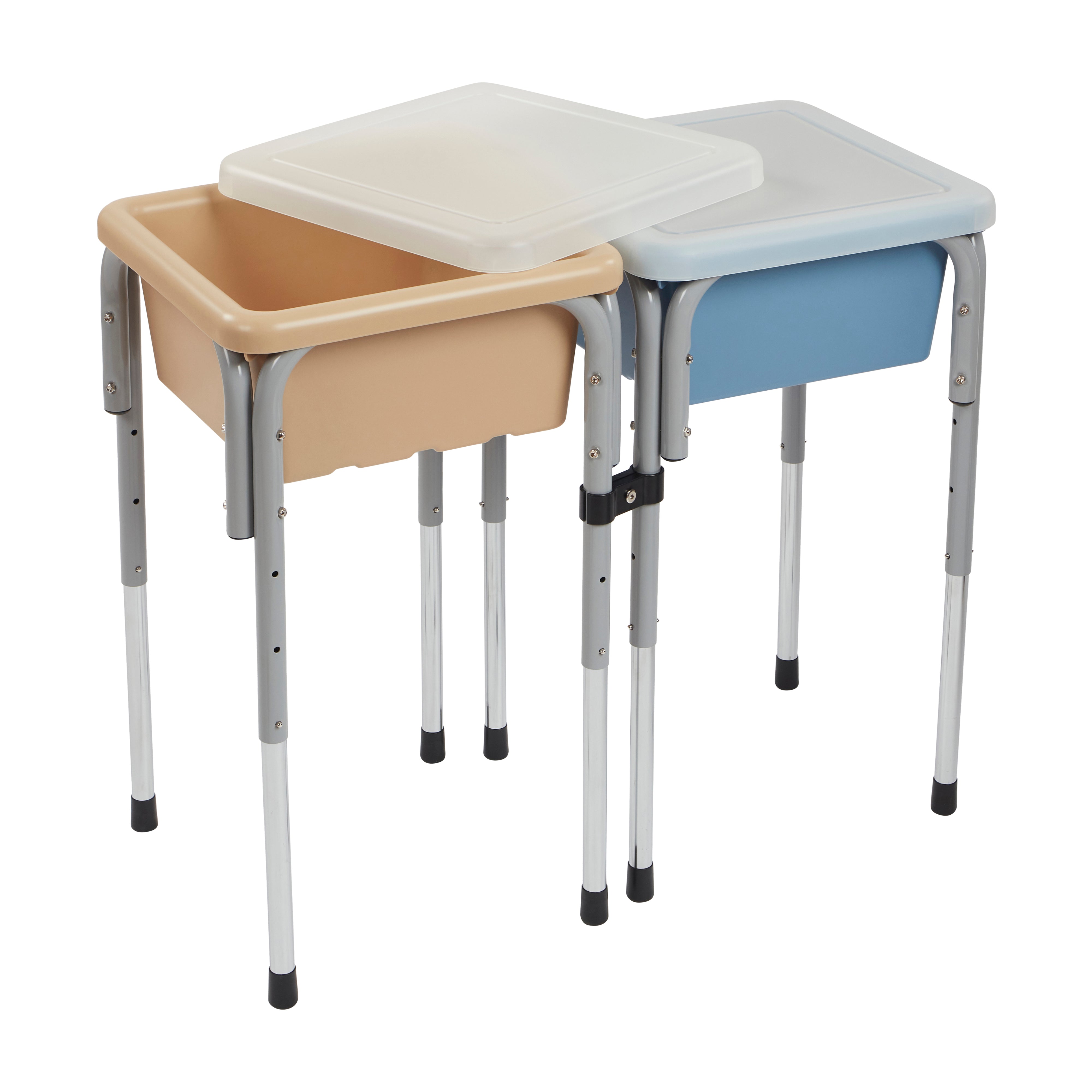 2-Station Sand and Water Adjustable Play Table, Sensory Bins