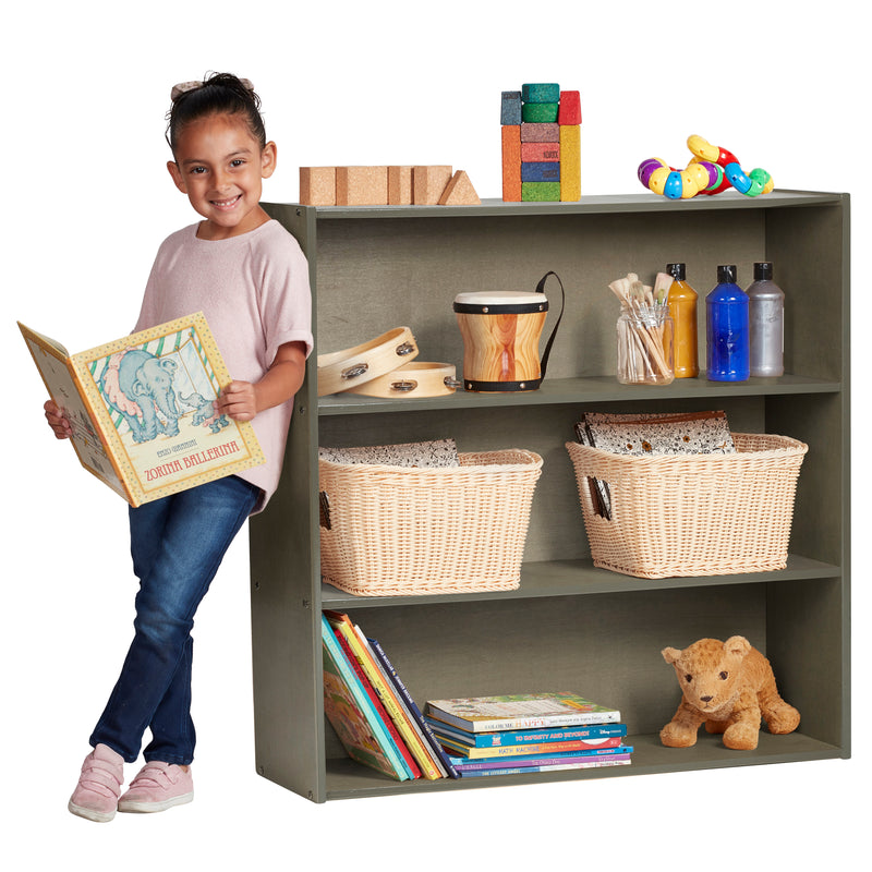 Streamline 2-Shelf Storage Cabinet with Back, 36in High