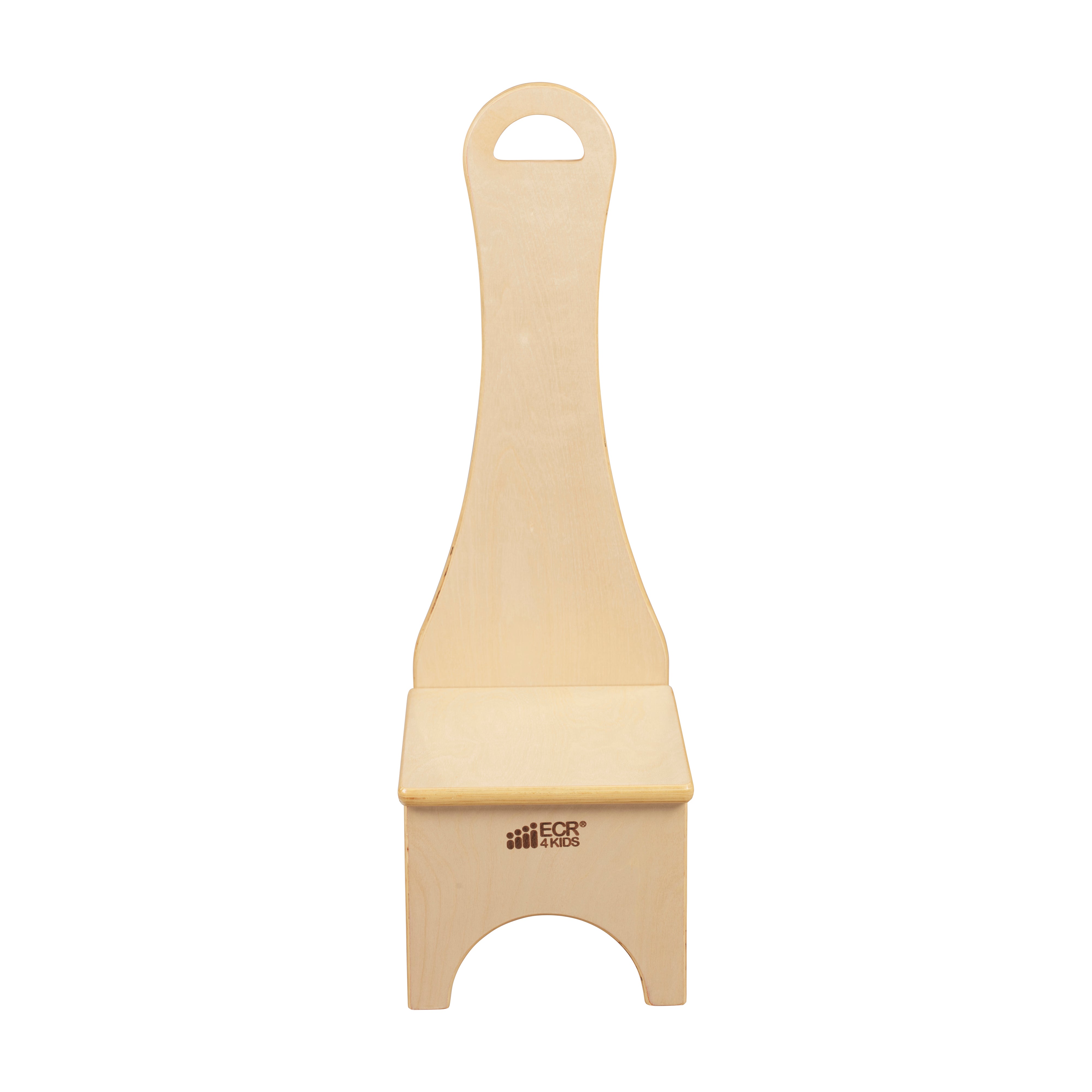 Stepstool with Long Handle, One Step, Natural