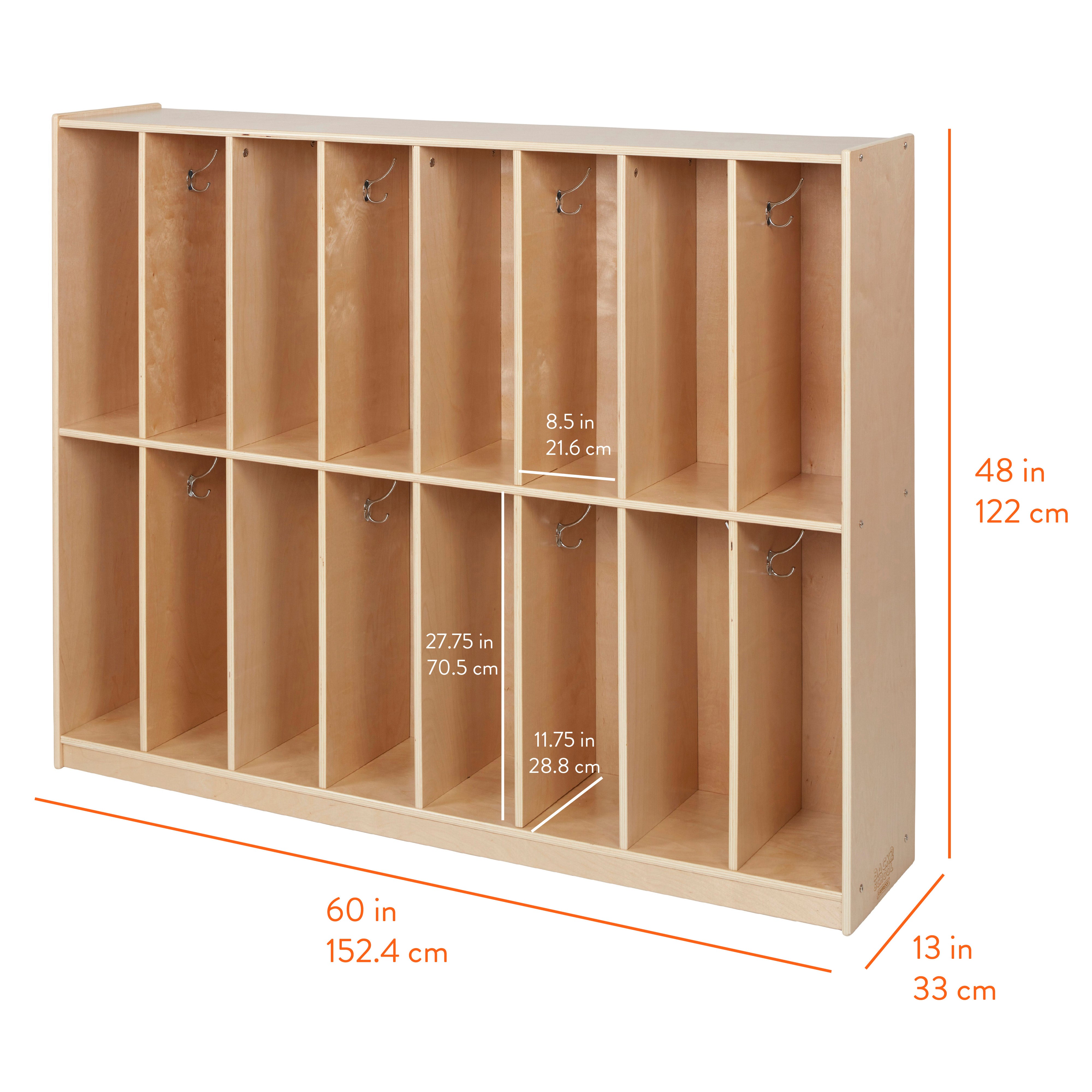 16-Section Slim Storage Coat Locker