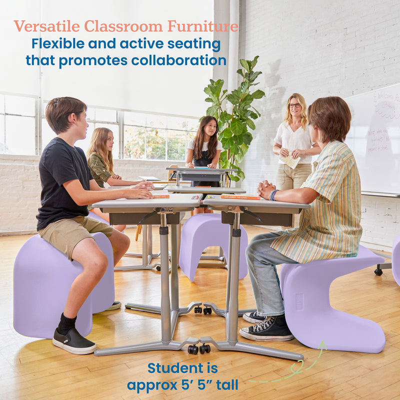 Wave Seat, Active Learning Chair, Flexible Seating, 18in - 19.6in Seat Height