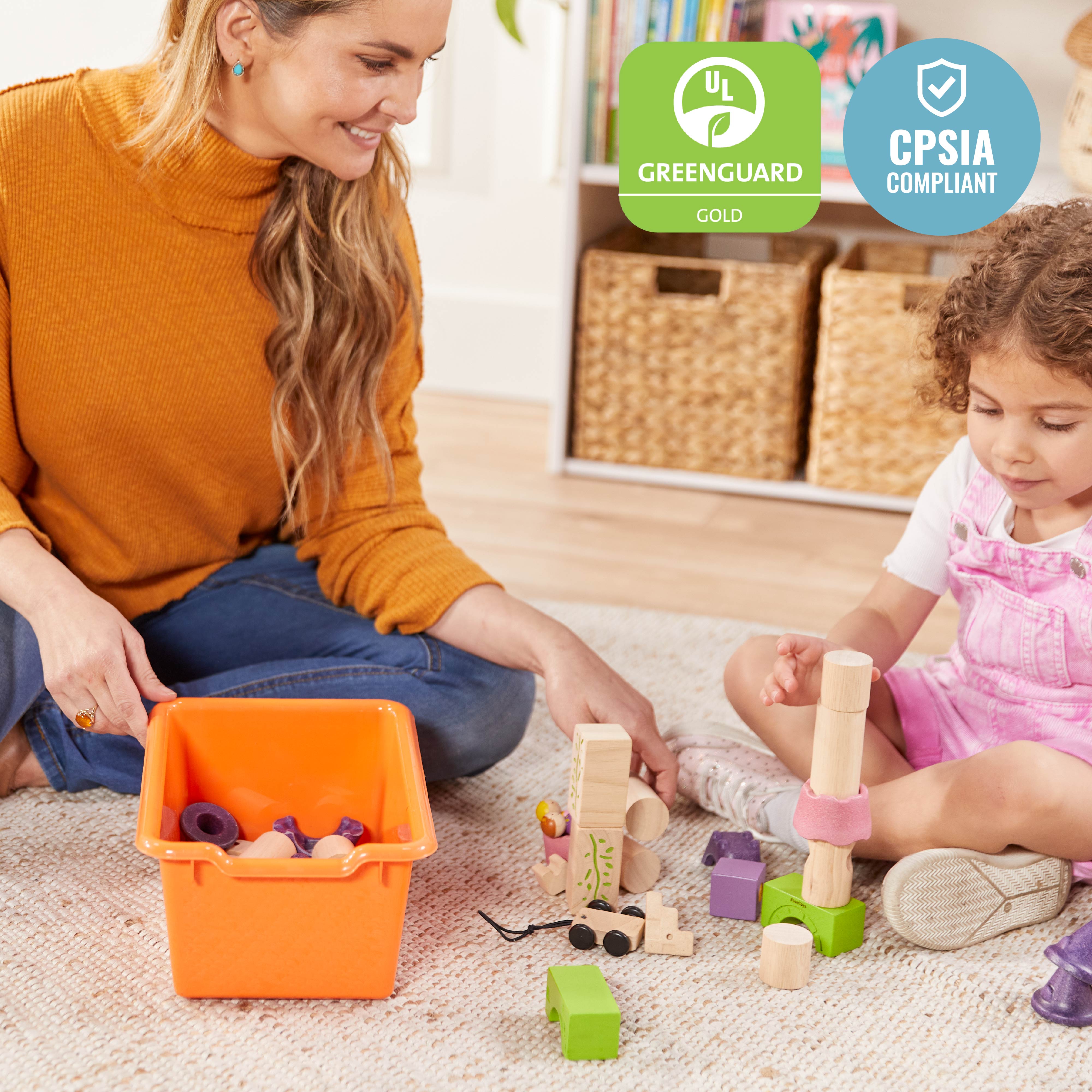 Scoop Front Plastic Storage Bins, 20-Piece