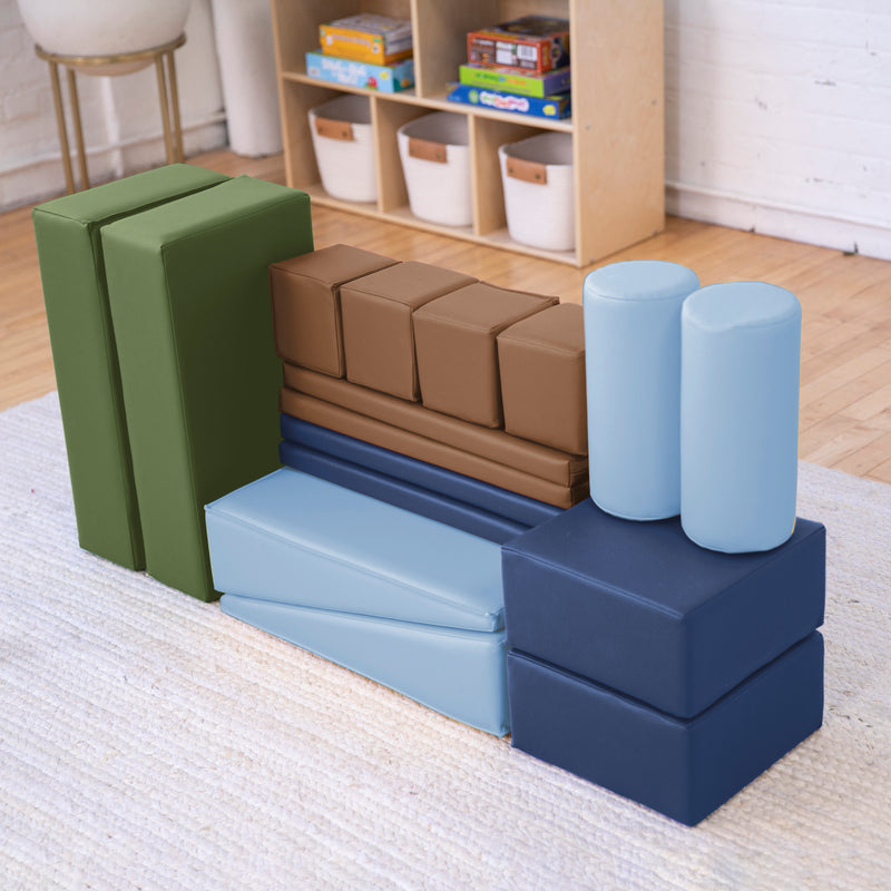 Soft Builder Blocks, Foam Shapes, 16-Piece