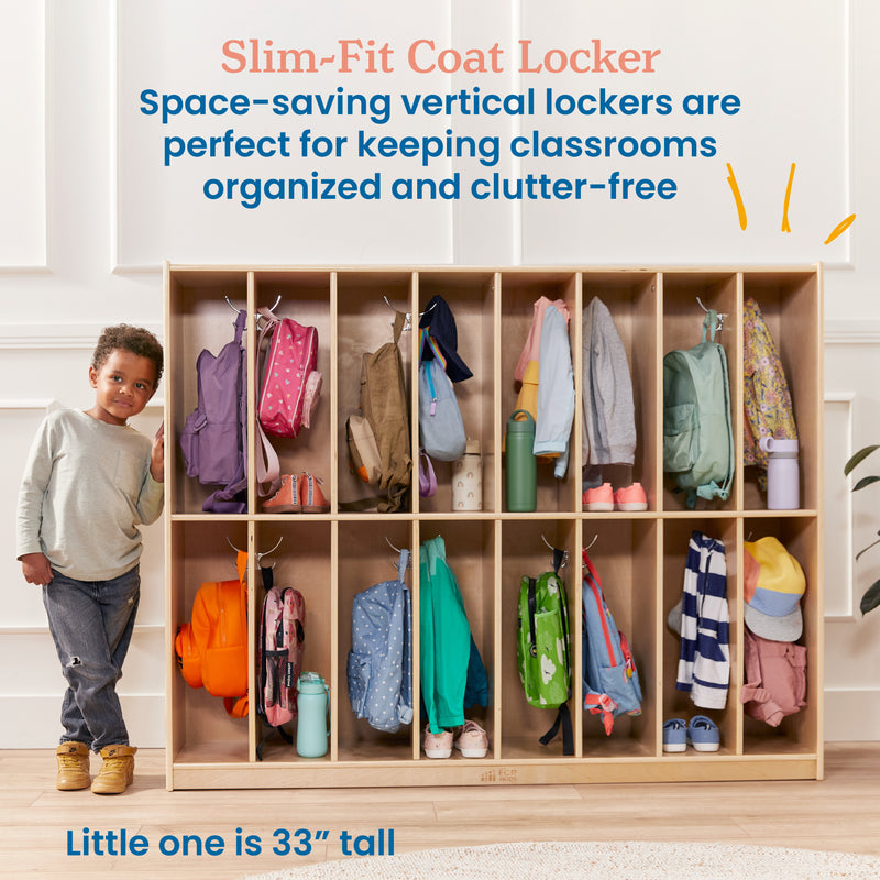 16-Section Coat Locker, Classroom Furniture