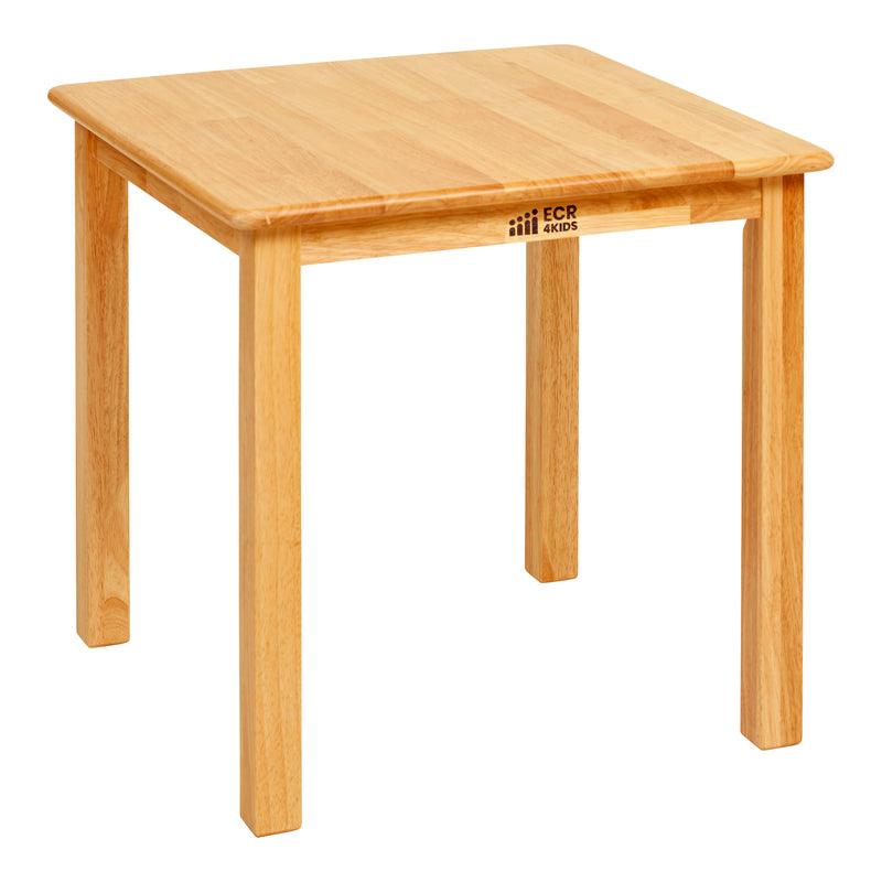24in Square Hardwood Table with 22in Legs, Kids Furniture